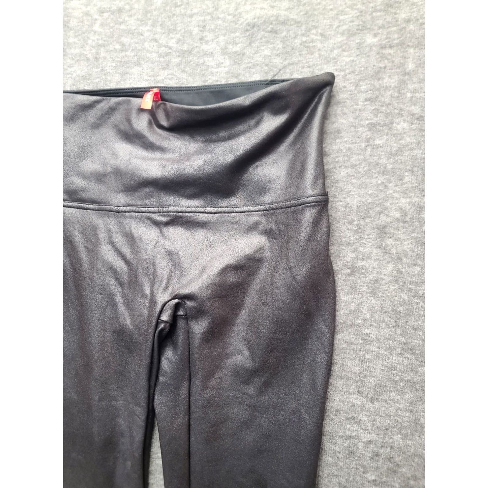 Spanx Spanx Moto Leggings Womens L Slim Fit Tapered Leg High Rise Faux Leather Black Size 36" / US 14 / IT 50 - 6 Thumbnail