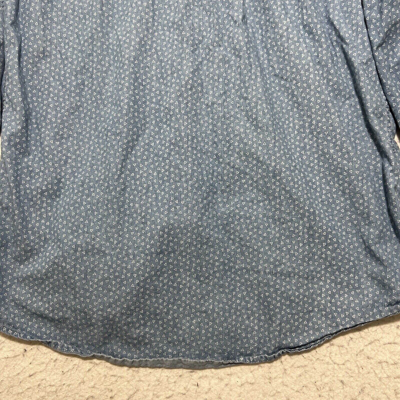 Cotton On Cotton On Medium Button Down Triangle Pattern Dress Shirt Size US M / EU 48-50 / 2 - 12 Thumbnail