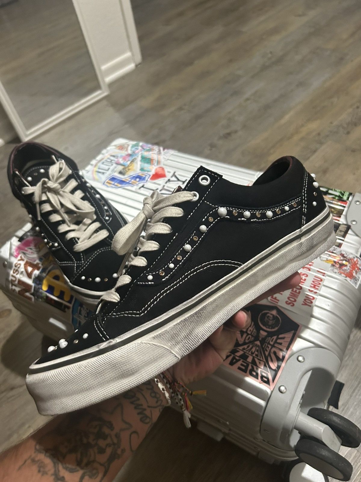 Satoshi Nakamoto × Vans Vans OTW Old Skool 36 Pearlized Black Size US 12 / EU 45 - 6 Thumbnail