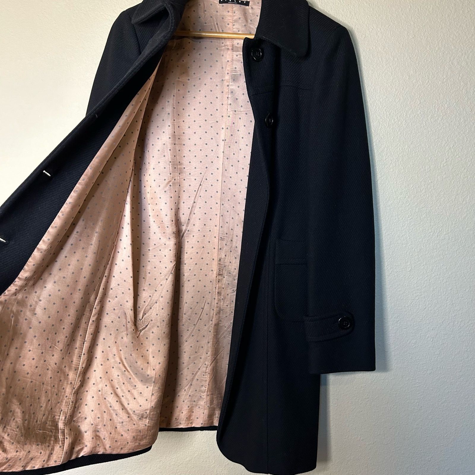 Sisley Sisley Coat Made in Italy Wool Blend Trench Lined Sz 42/US 6 Size M / US 6-8 / IT 42-44 - 9 Thumbnail