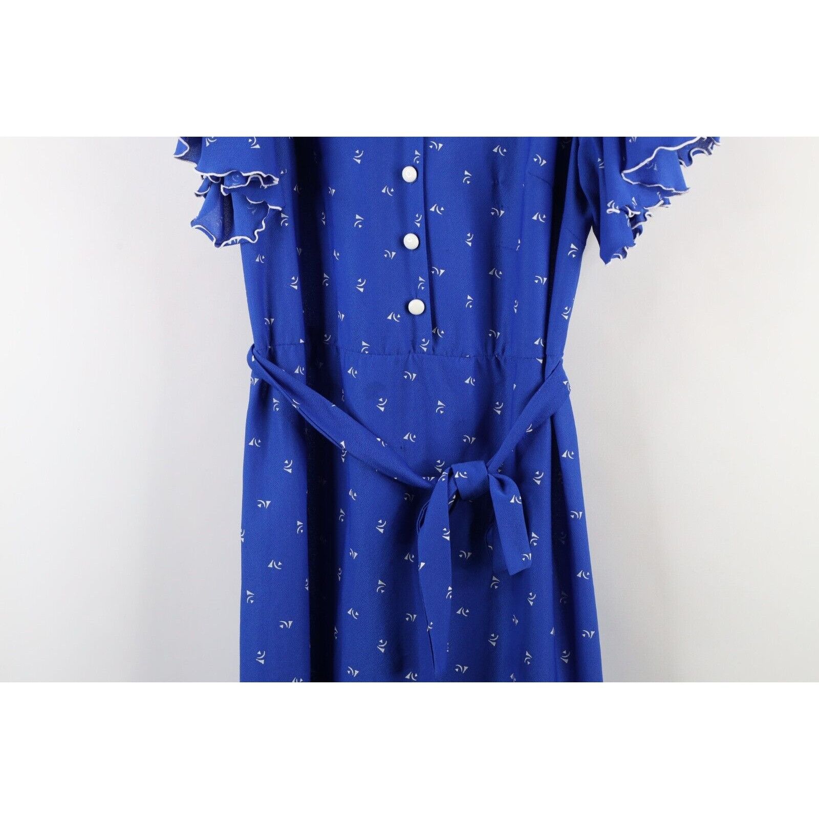 Vintage Vintage 70s Streetwear Distressed Belted Collared Dress Size S / US 4 / IT 40 - 3 Thumbnail