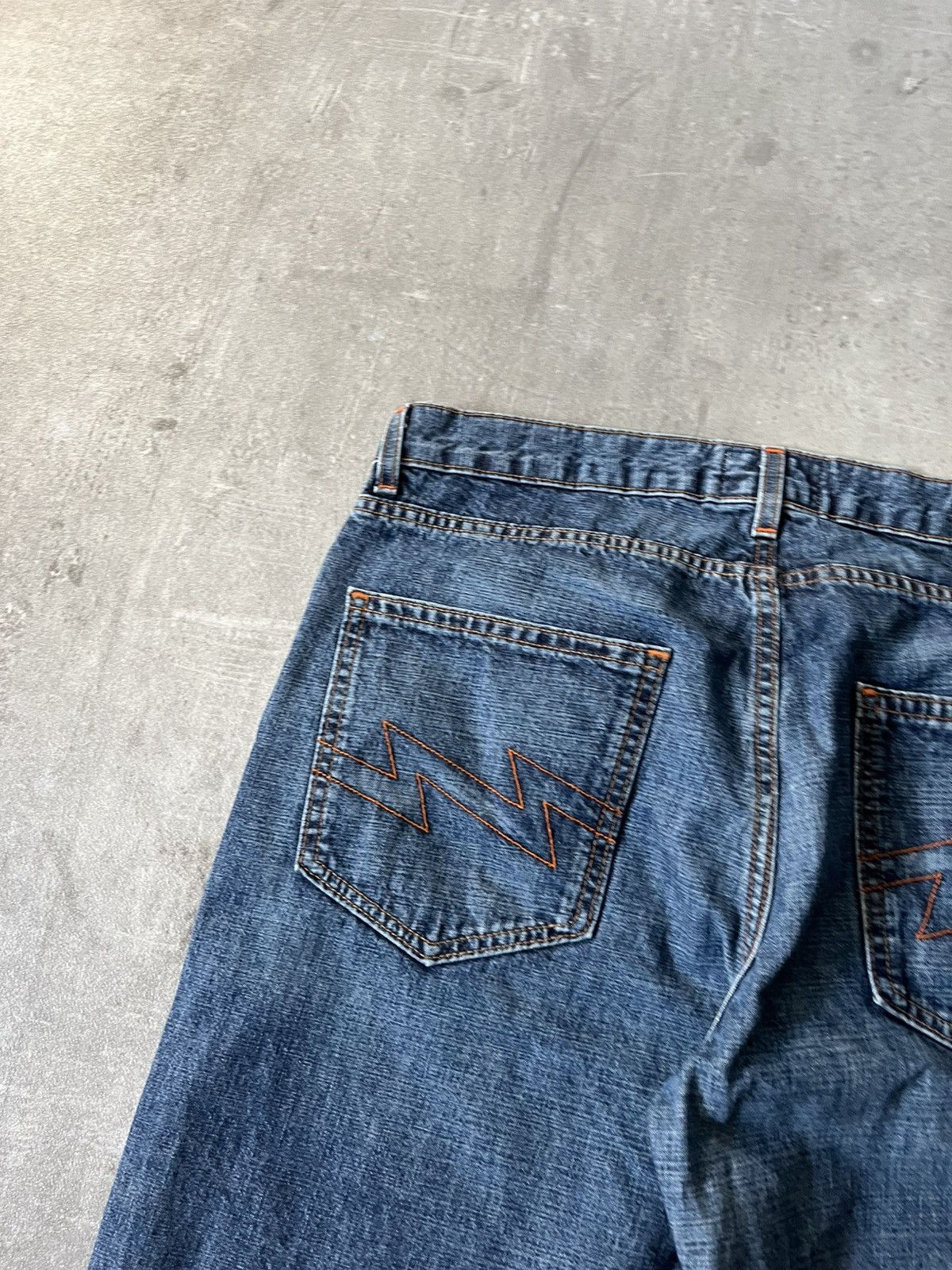 Walter Van Beirendonck Vintage Walter Van Beirendonck scratch flared navy jeans Size US 33 - 12 Thumbnail