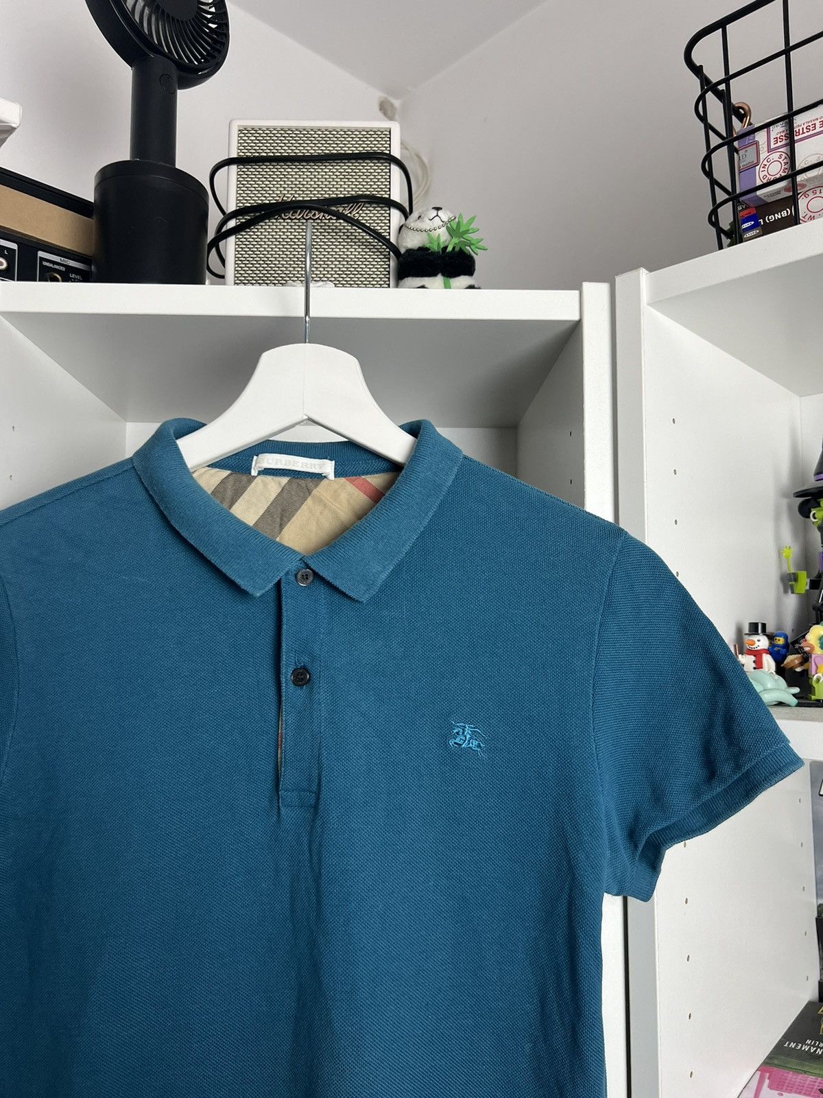 Burberry × Designer × Vintage Vintage y2k Burberry nova check polo t-shirt XS designer rare Size XS / US 0-2 / IT 36-38 - 3 Thumbnail