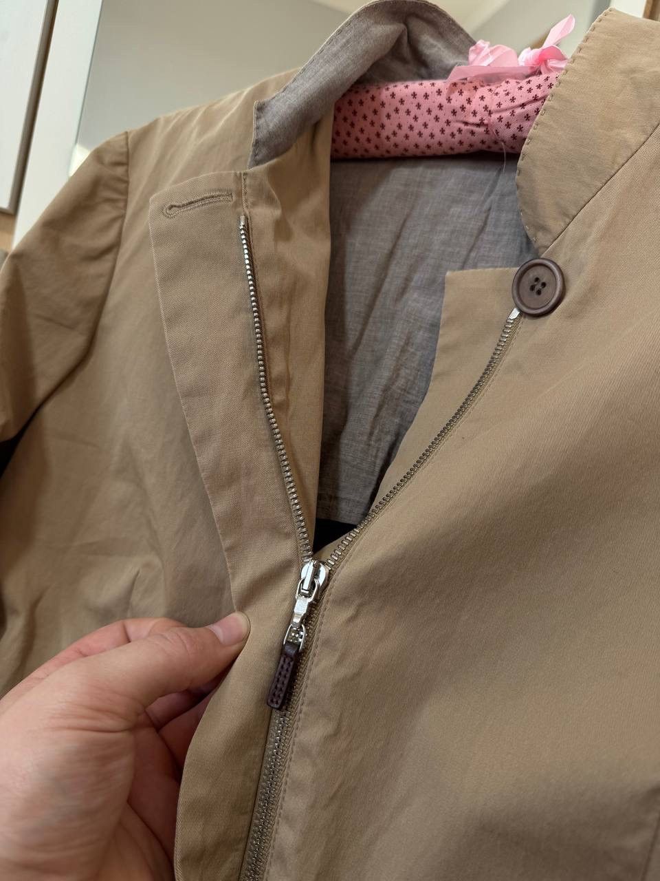 Brunello Cucinelli Brunello Cucinelli Lightweight Tan Jacket Size 46 Size L / US 10 / IT 46 - 3 Thumbnail