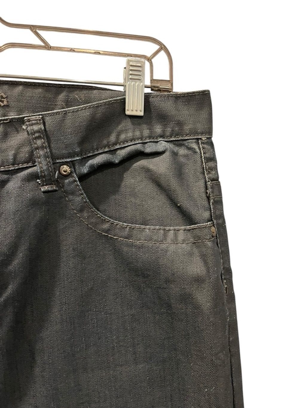 Request Jeans Request Jeans Y2K Size 36x30 Gray Straight Leg Studded Denim Size US 36 / EU 52 - 3 Thumbnail