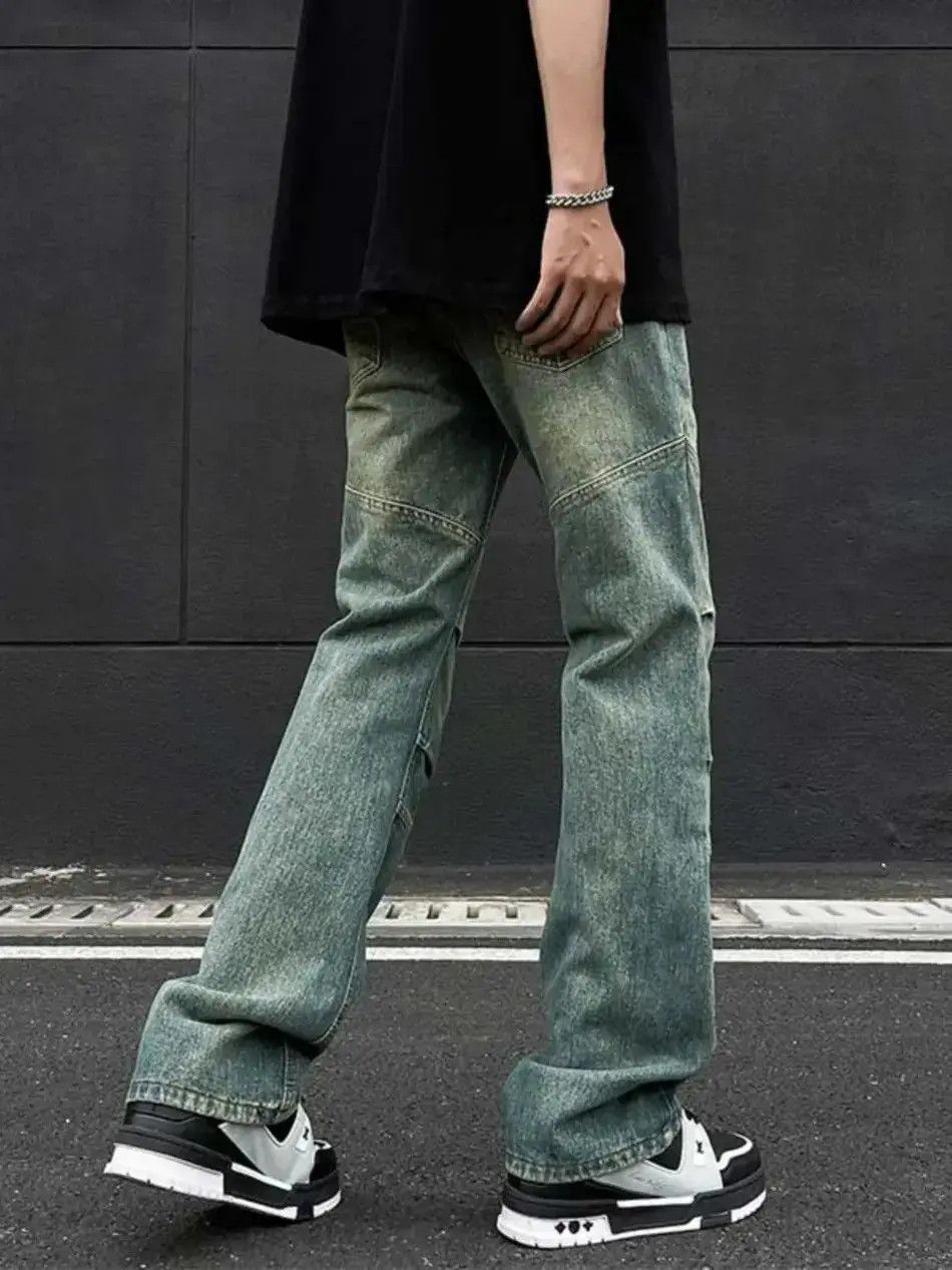 Japanese Brand Retro straight washed casual jeans Size US 32 / EU 48 - 3 Thumbnail