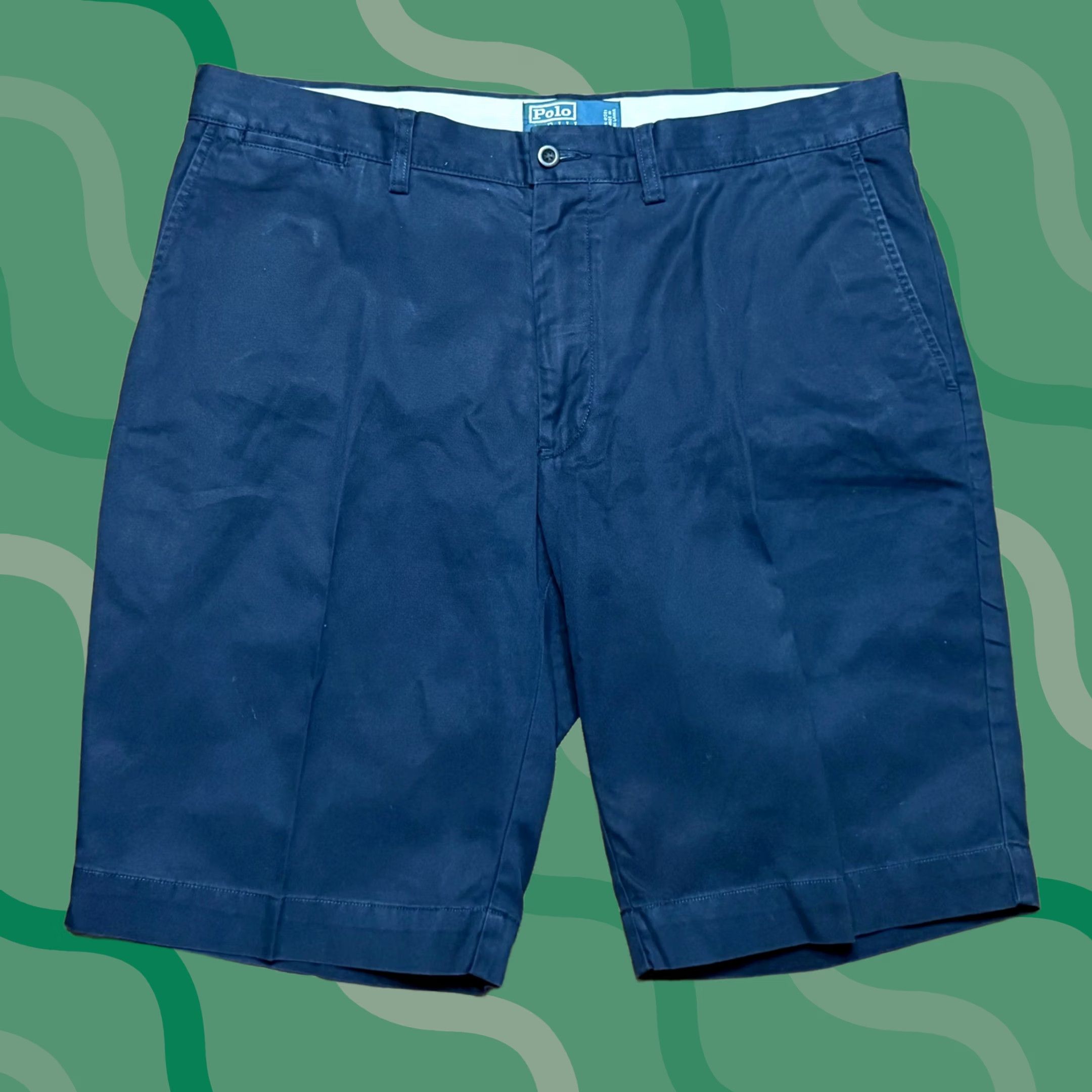 Polo Ralph Lauren Polo Ralph Lauren Shorts Size 36 Mens Navy Blue Pleated Chino VTG Pony Logo Size US M / EU 48-50 / 2 - 1 Thumbnail