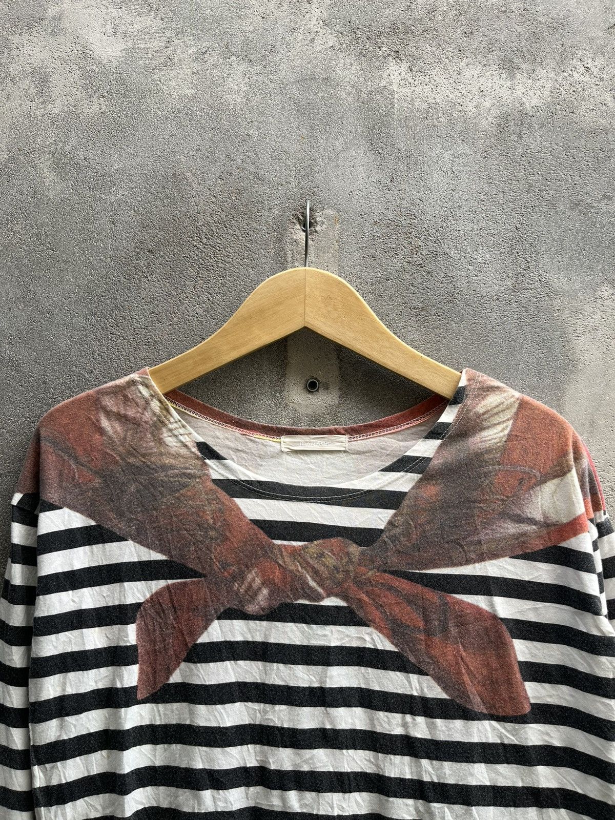 Jean Paul Gaultier × Y/Project JEANASIS Scarf Stripe Tee – Japan Designer Size US XS / EU 42 / 0 - 7 Thumbnail