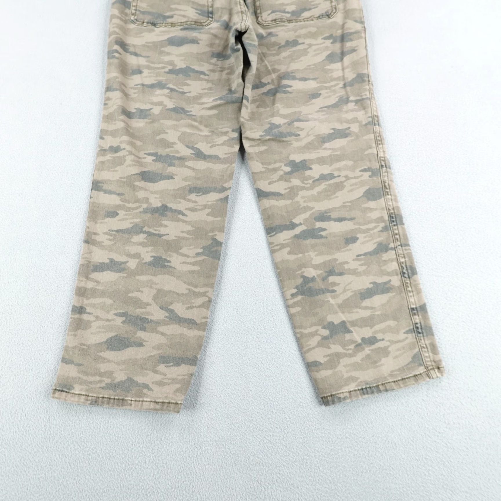 Anthropologie VINTAGE Anthropologie Brown Camo Pants Womens 28 Cropped Embroidered Utility Casual Workwear Size 28" / US 6 / IT 42 - 7 Thumbnail