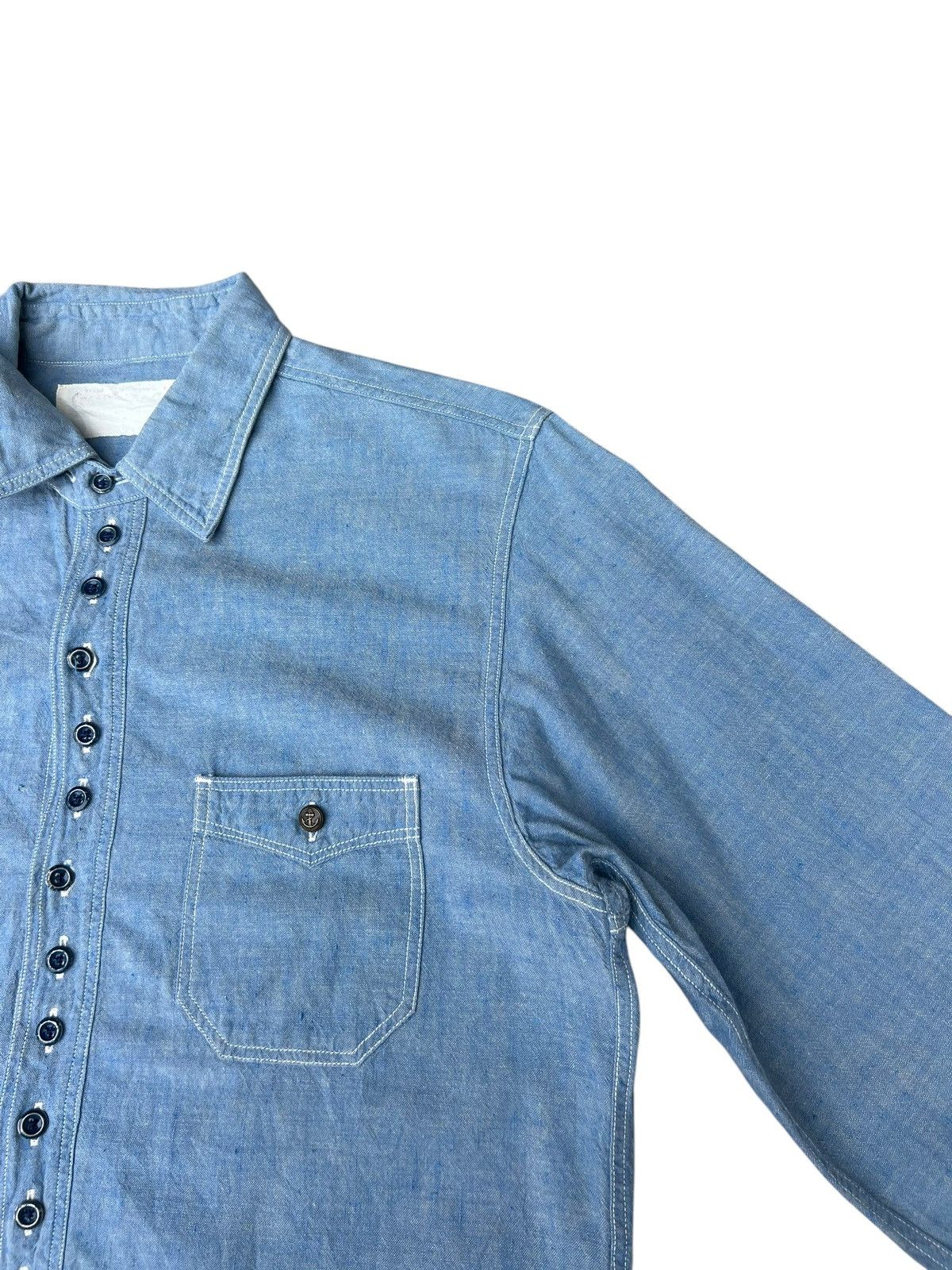 Sugar Cane Sugar Cane Chin Strap Gusset Selvedge Chambray Shirt Size US S / EU 44-46 / 1 - 9 Thumbnail