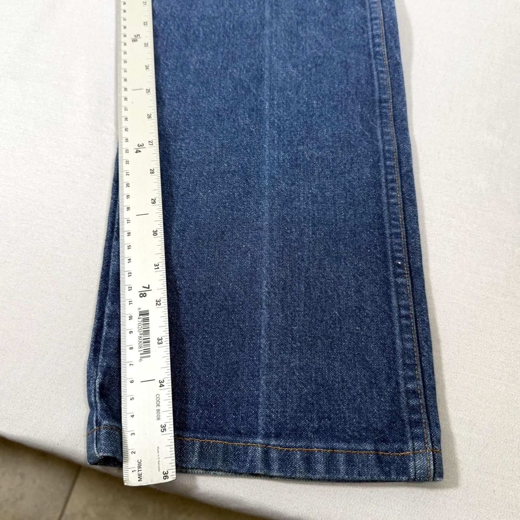 Wrangler Wrangler Jeans Mens 36x36 Blue 13MWZ Cowboy Cut Straight Denim Pants Western Cowboy Cut Regular 5-Pocket Logo Womens? Size US 36 / EU 52 - 4 Thumbnail