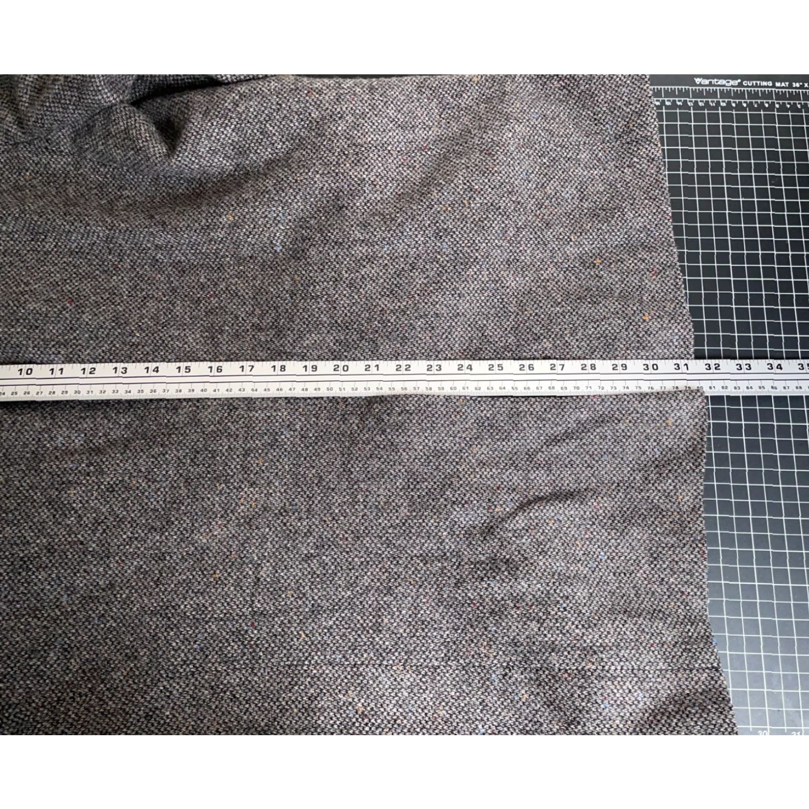 Stafford VINTAGE Stafford Men's Blazer 2 Button Tweed Wool Gray Long Elbow Patches Casual 46 Long Size 46R - 6 Thumbnail