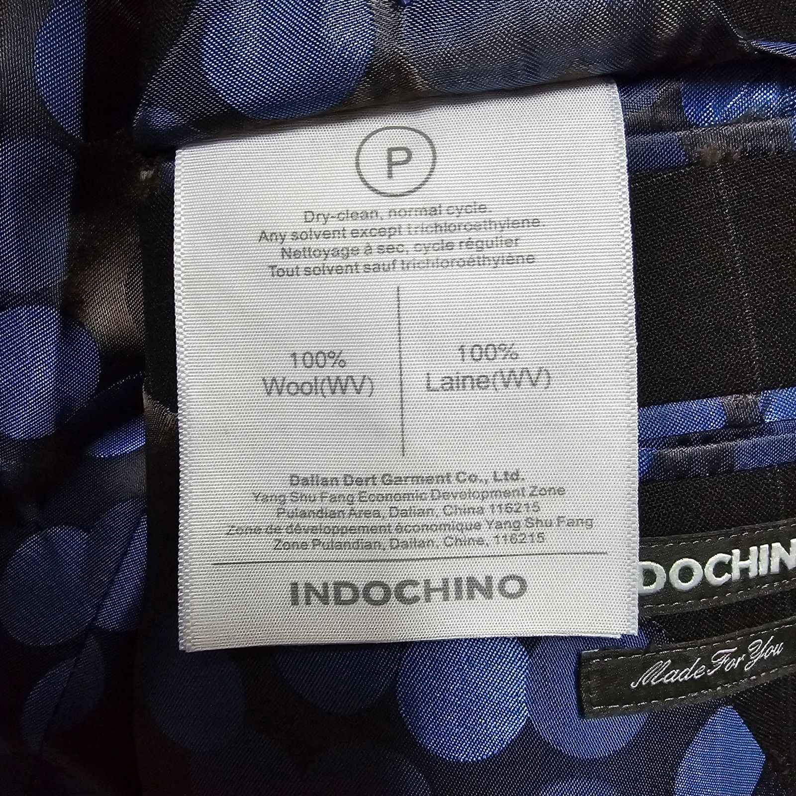 Indochino Indochino Blazer Black Windowpane Blue Circle Lining Sz 38R Size 38R - 8 Thumbnail