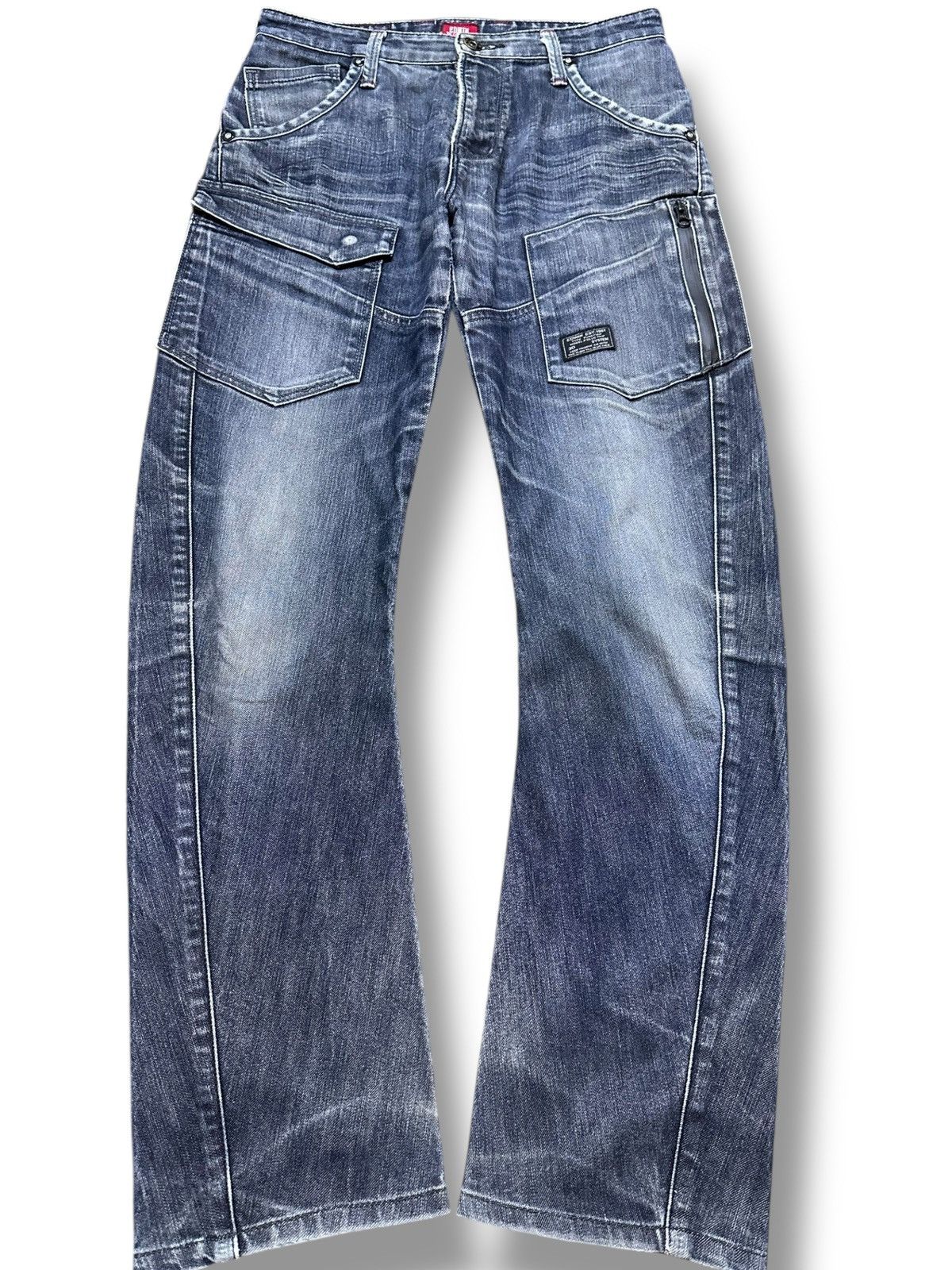 Edwin Vintage Edwin BlueTrip Spiral Leg Cargo Whiskers Denim Size US 29 - 1 Thumbnail