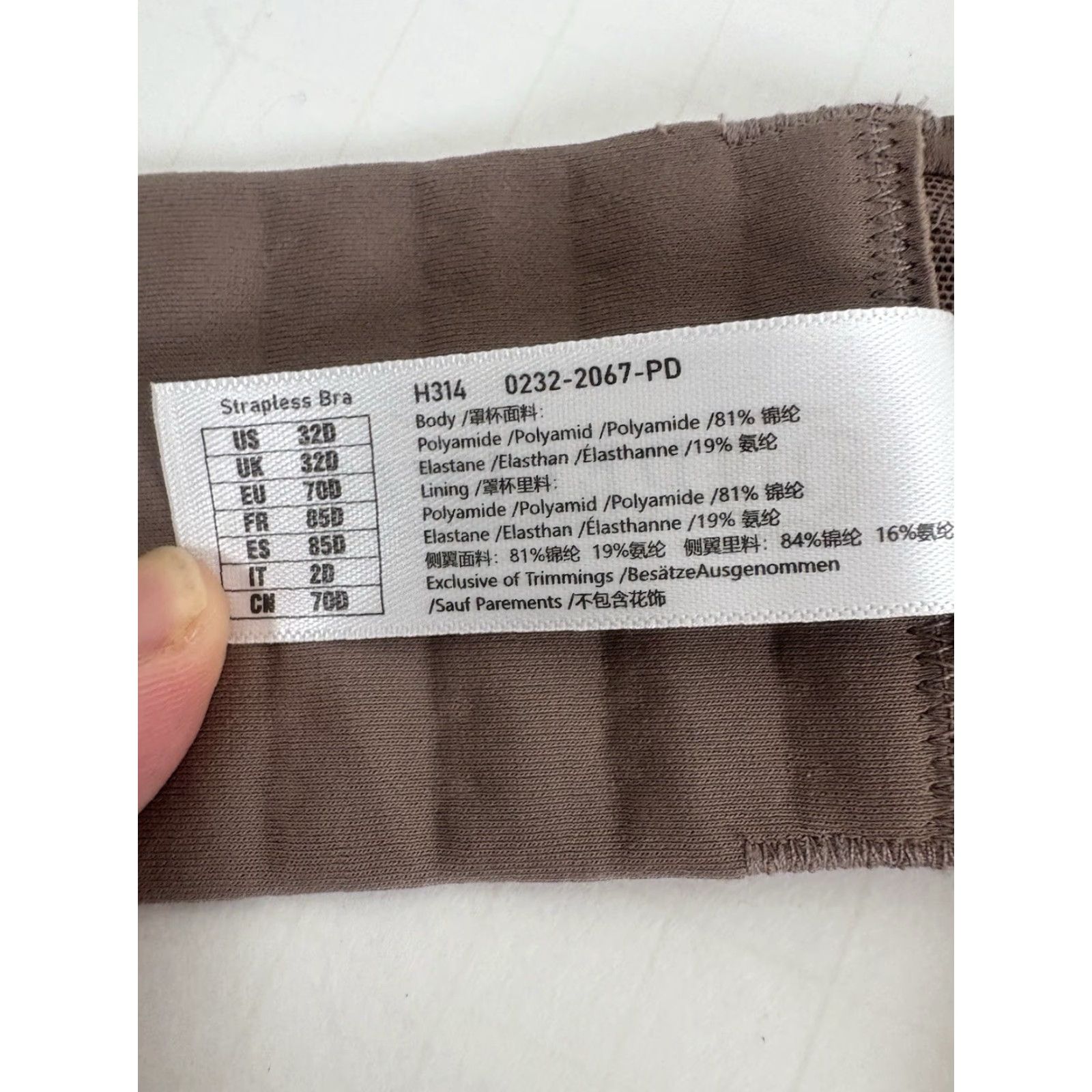 Vintage DELIMIRA Brown Minimizer Strapless Bra Women Size 32D New Classic Preppy Size ONE SIZE - 5 Thumbnail
