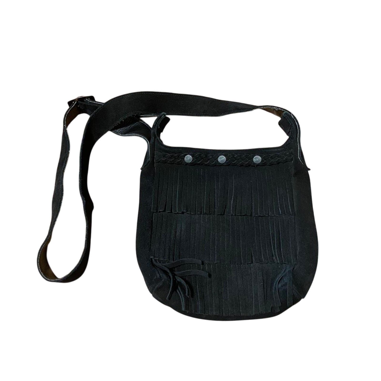 Minnetonka Minnetonka shoulder bag black fringe Size ONE SIZE - 1 Thumbnail