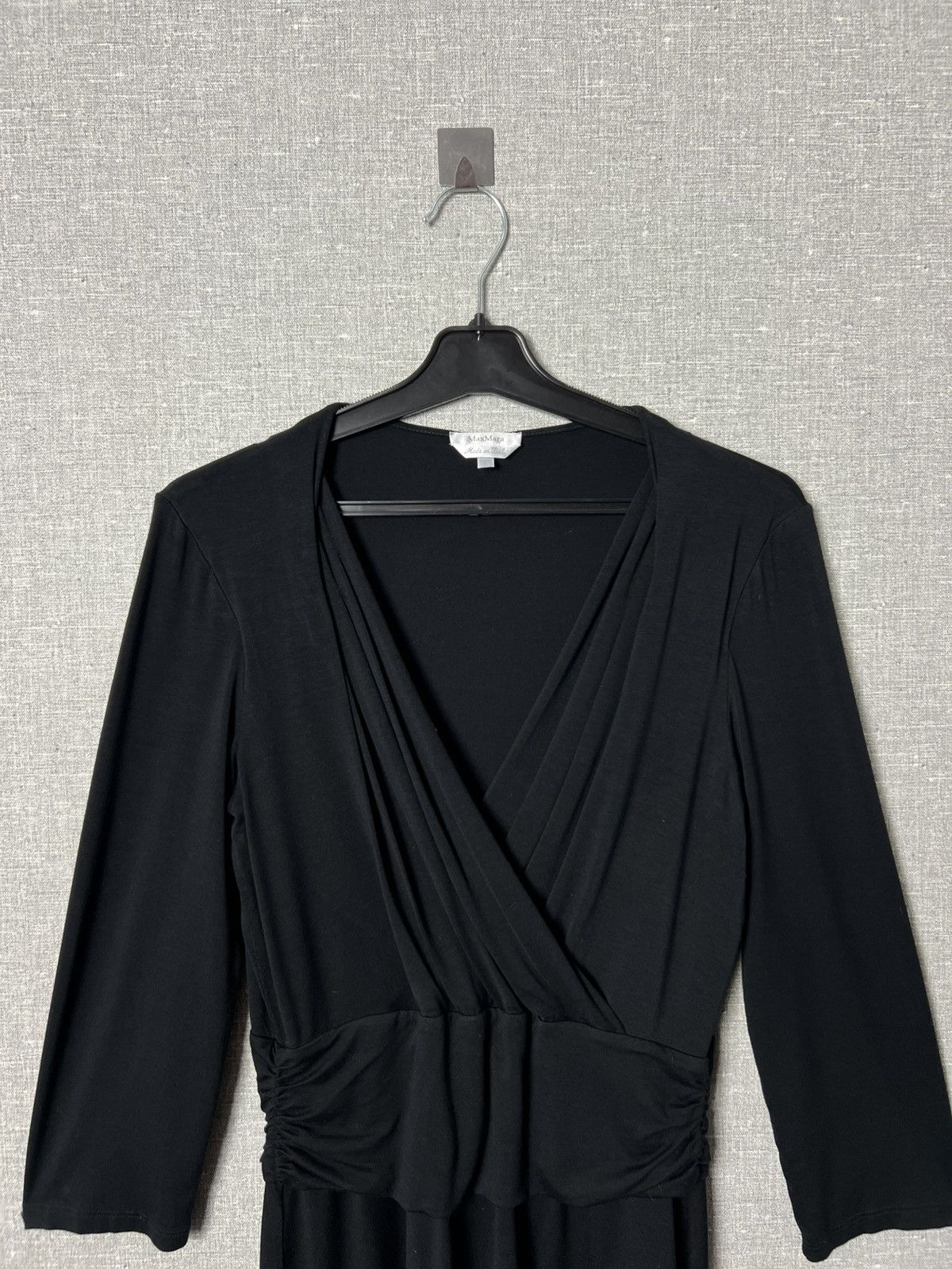 Max Mara MaxMara Black Draped Wrap Top Blouse Only For Japan Size L Size L / US 10 / IT 46 - 2 Thumbnail