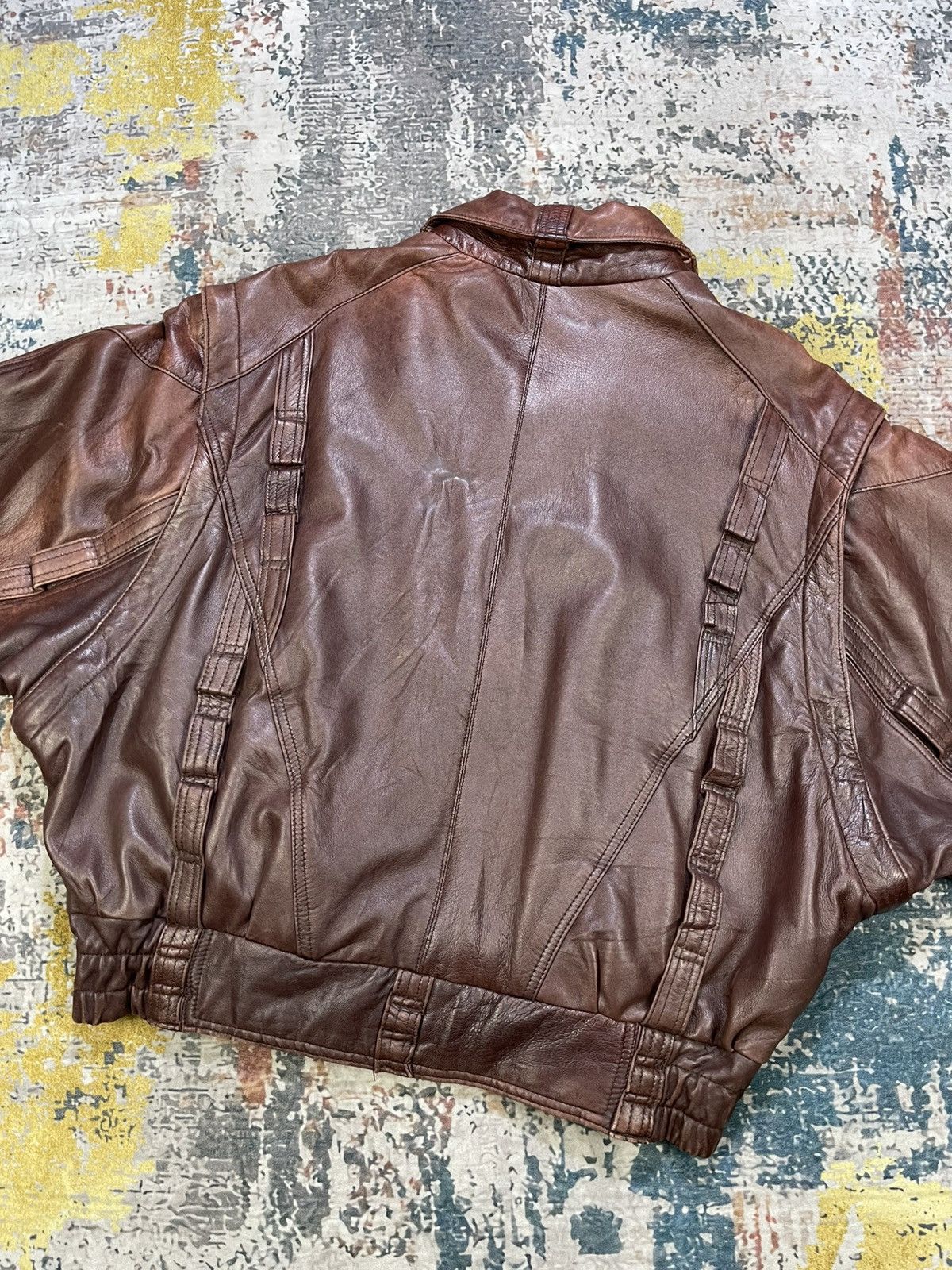 Genuine Leather Vtg Leather Bomber Detachable Sleeve Utilitarian Jacket Size US M / EU 48-50 / 2 - 5 Thumbnail