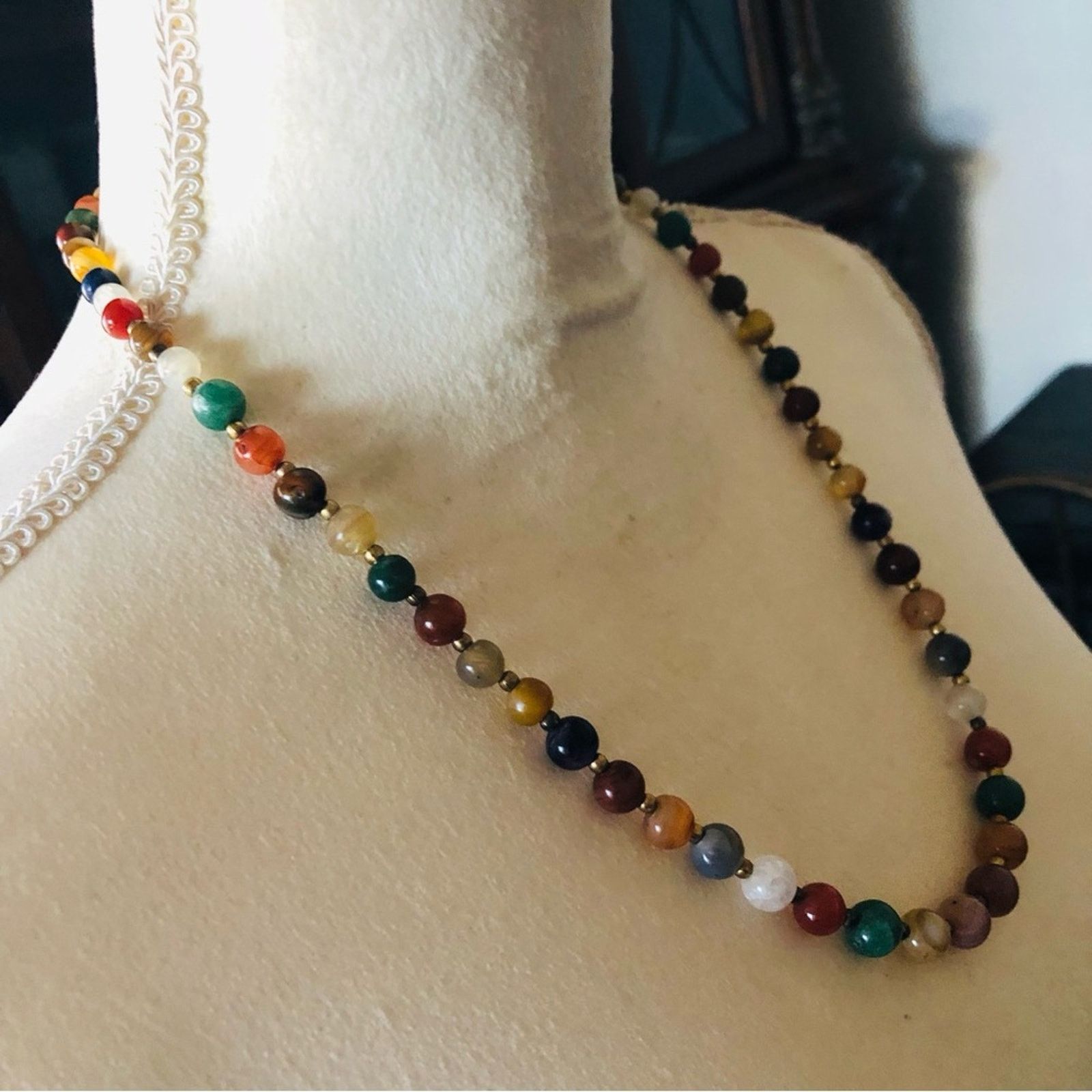 Vintage Vintage hand crafted genuine stone agate necklace Size ONE SIZE - 3 Thumbnail