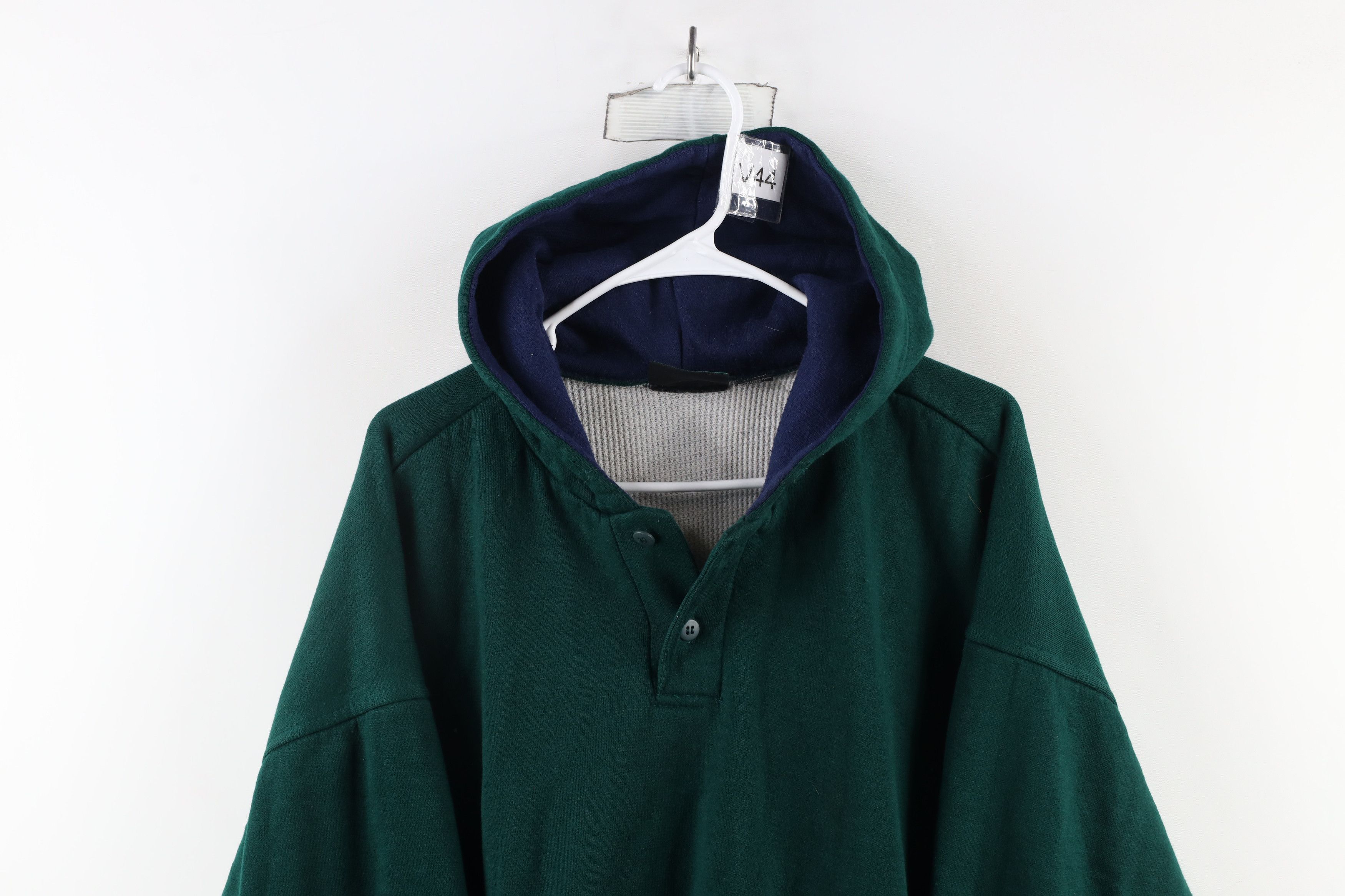 Vintage Vintage 90s Streetwear Heavyweight Thermal Lined Hoodie Size US XXL / EU 58 / 5 - 2 Thumbnail
