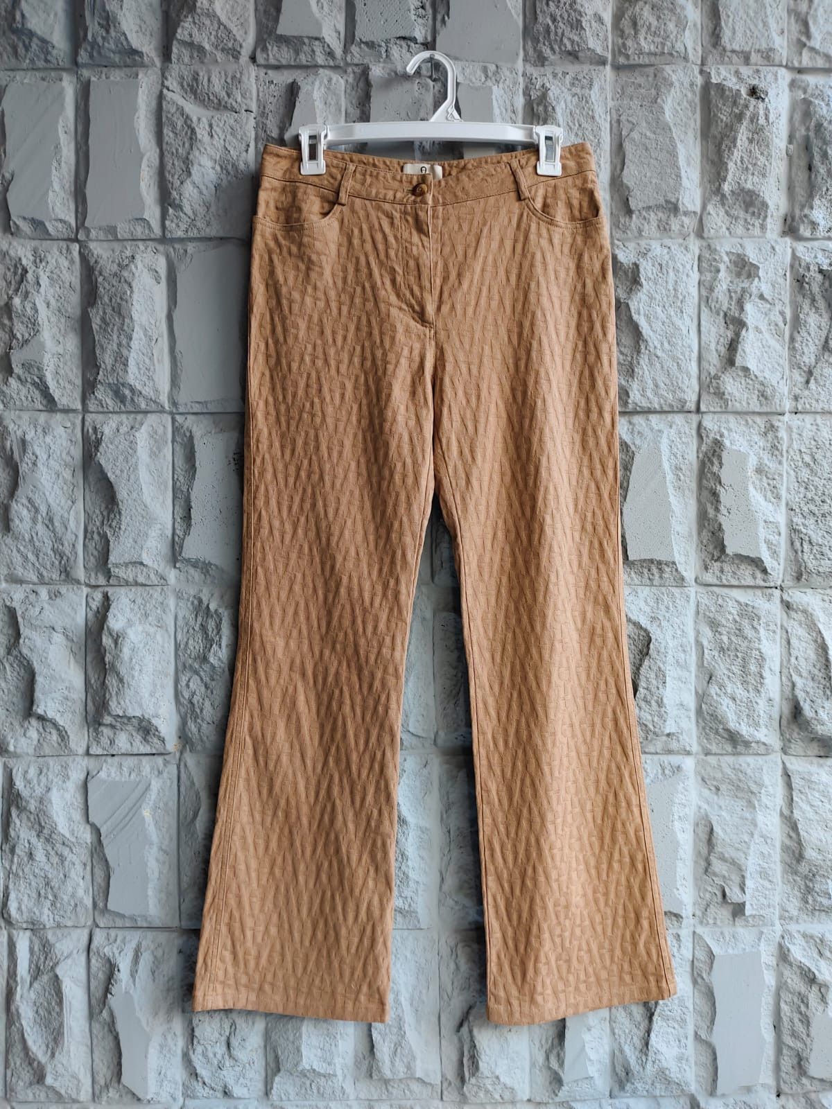 Aigner × Designer 💥Aigner Monogram Logo Pattern Flare Jeans Size 28" / US 6 / IT 42 - 1 Thumbnail