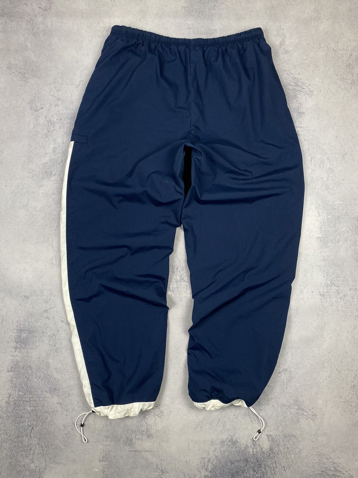 Nike × Vintage Vintage 00s Nike Swoosh Drill Joggers Baggy Nylon Y2K Pants Size US 35 - 12 Thumbnail