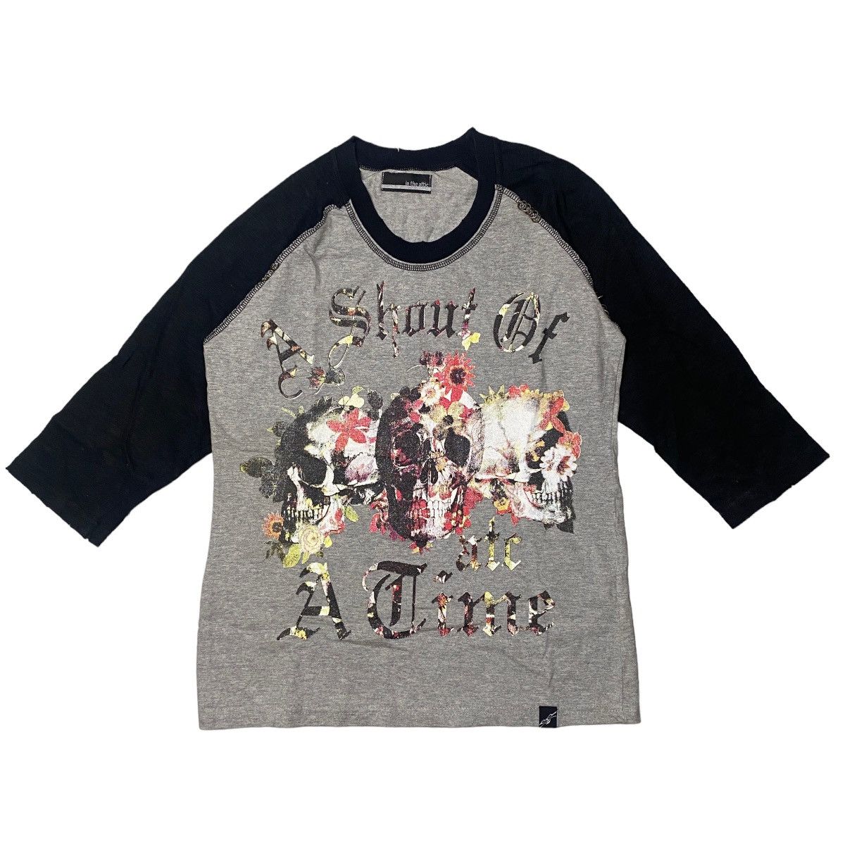 If Six Was Nine 2000's In The Attic Pierced Skull Raglan Size US S / EU 44-46 / 1 - 1 Thumbnail