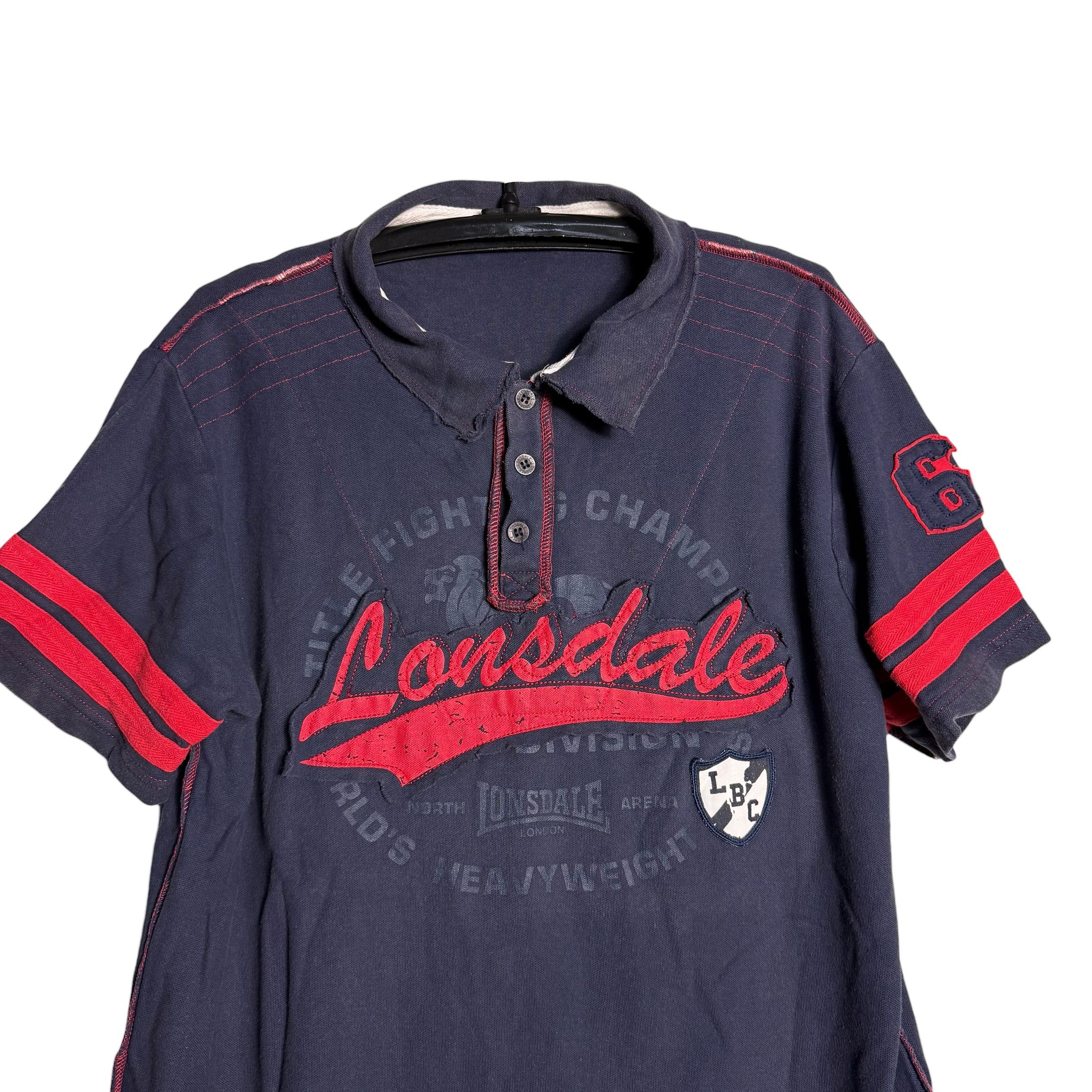Lonsdale 🔥RARE🔥Vintage Lonsdale London Moyne Patches Polo Shirt Size US XL / EU 56 / 4 - 2 Thumbnail
