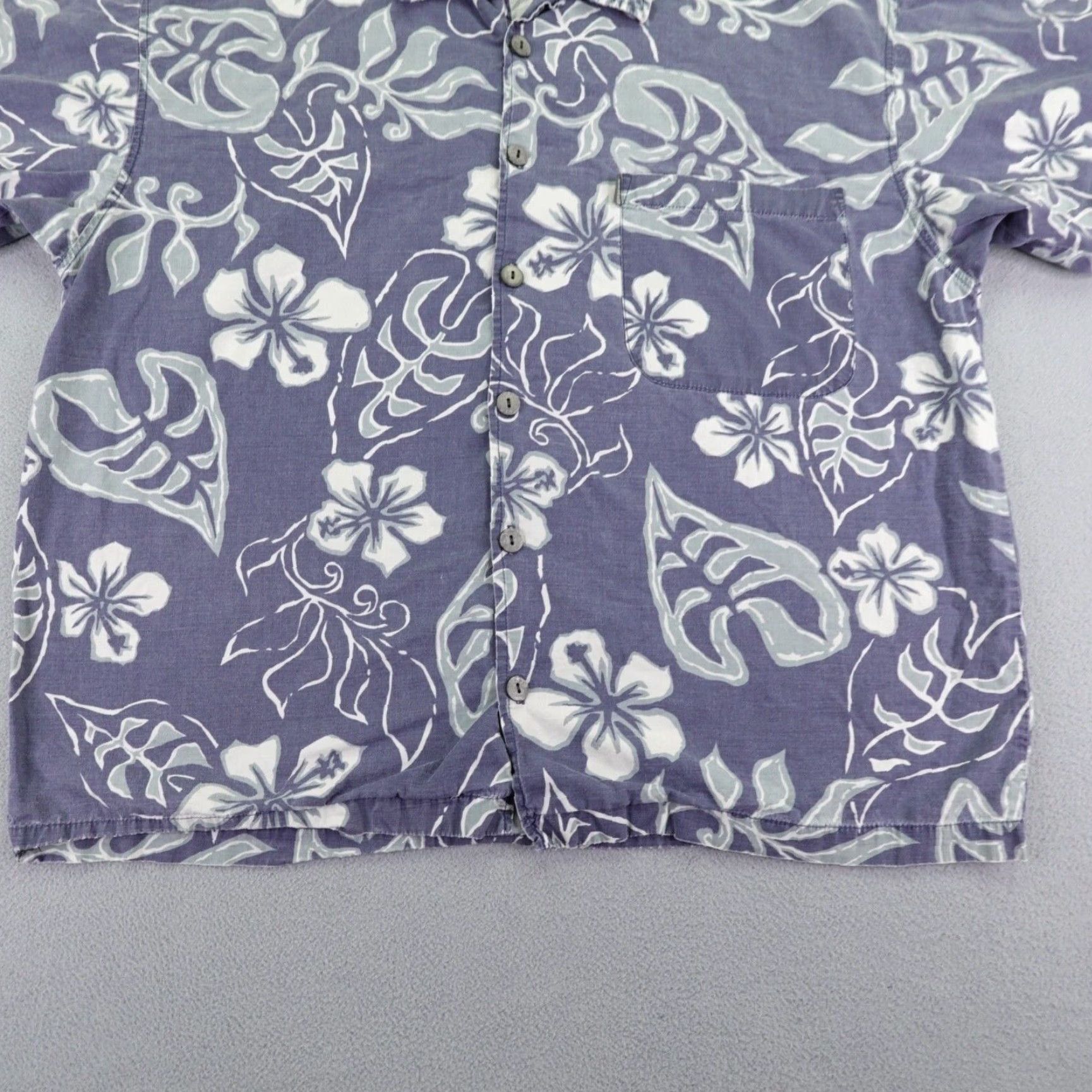 Quiksilver VINTAGE Quiksilver Shirt Mens Medium Blue Hawaiian Floral Button-Up Short Sleeve Beach Surfwear 90s Mens Size US M / EU 48-50 / 2 - 5 Thumbnail