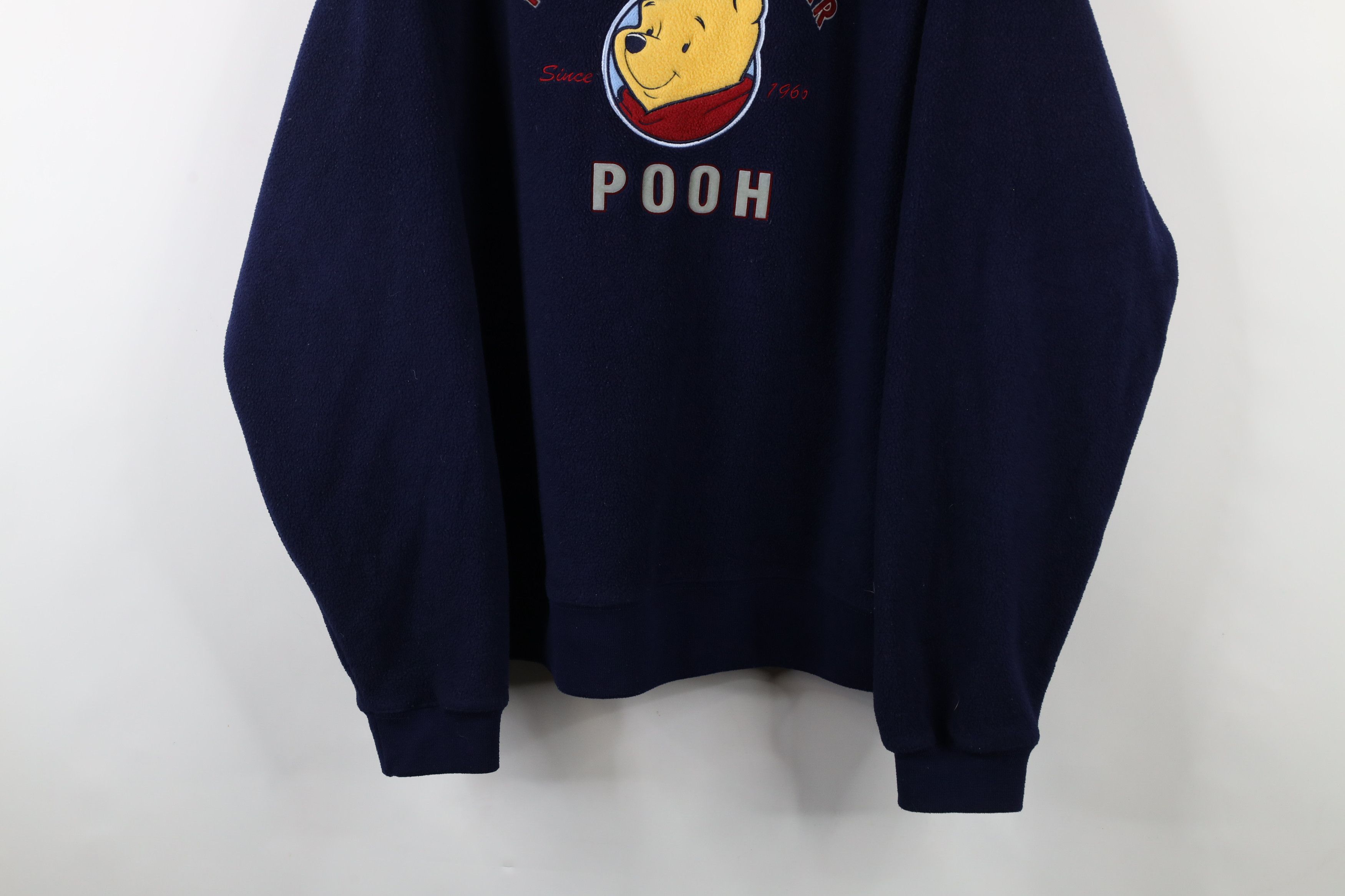 Disney × Vintage Vintage 90s Disney Fleece Winnie the Pooh Sweatshirt Blue Size XL / US 12-14 / IT 48-50 - 3 Thumbnail