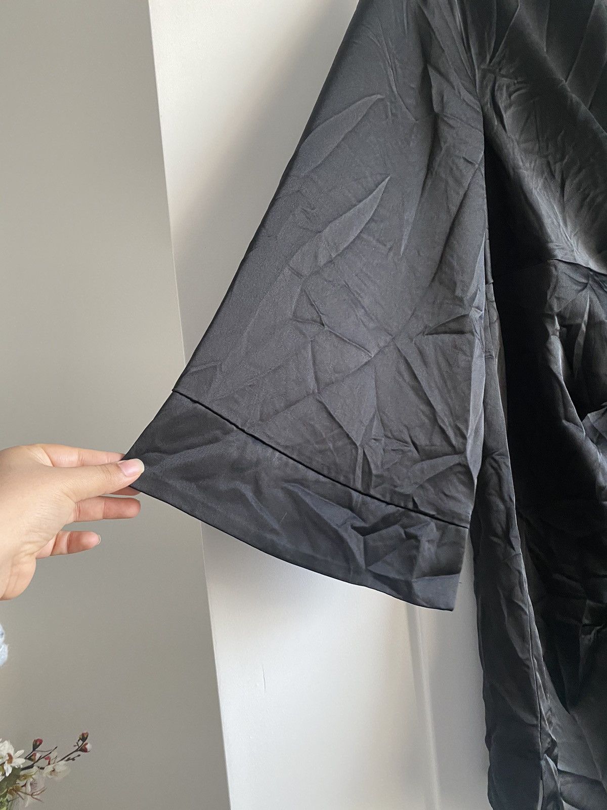 Other Eloquii Dress Women Black Satin Tie Waist Shirtdress Size 14 Size XXL / US 16-18 / IT 52-54 - 4 Thumbnail