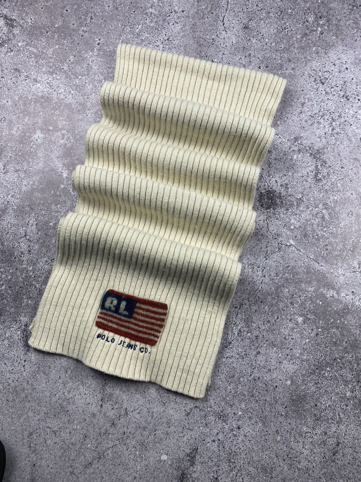 Polo Ralph Lauren × Vintage POLO 🇺🇸 Ralph Lauren vintage USA flag knitted scarf RRL Size ONE SIZE - 3 Thumbnail