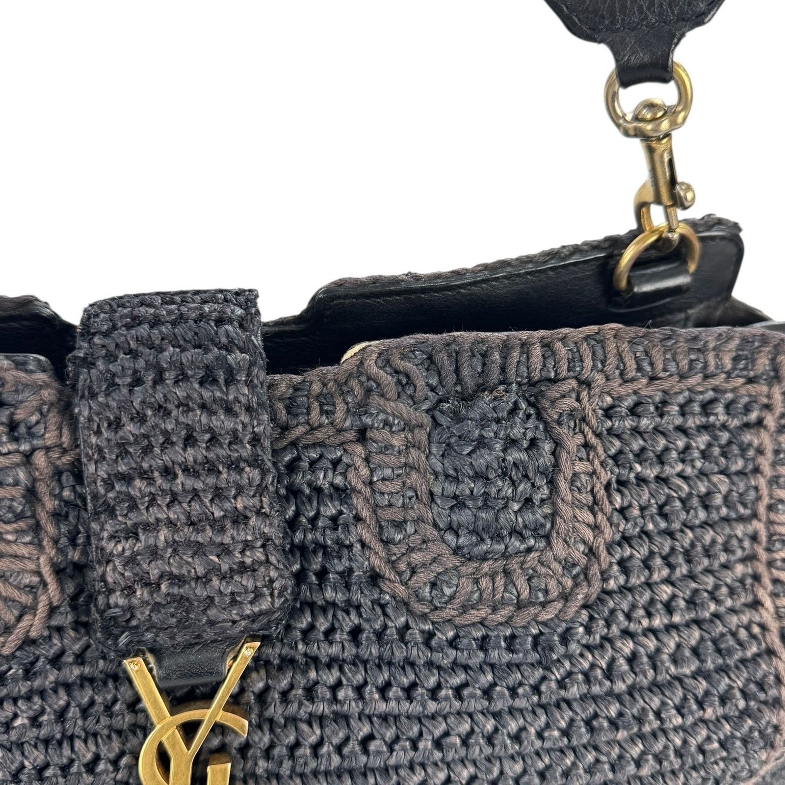 Yves Saint Laurent Saint Laurent Raffia Shoulder Bag Size ONE SIZE - 15 Thumbnail