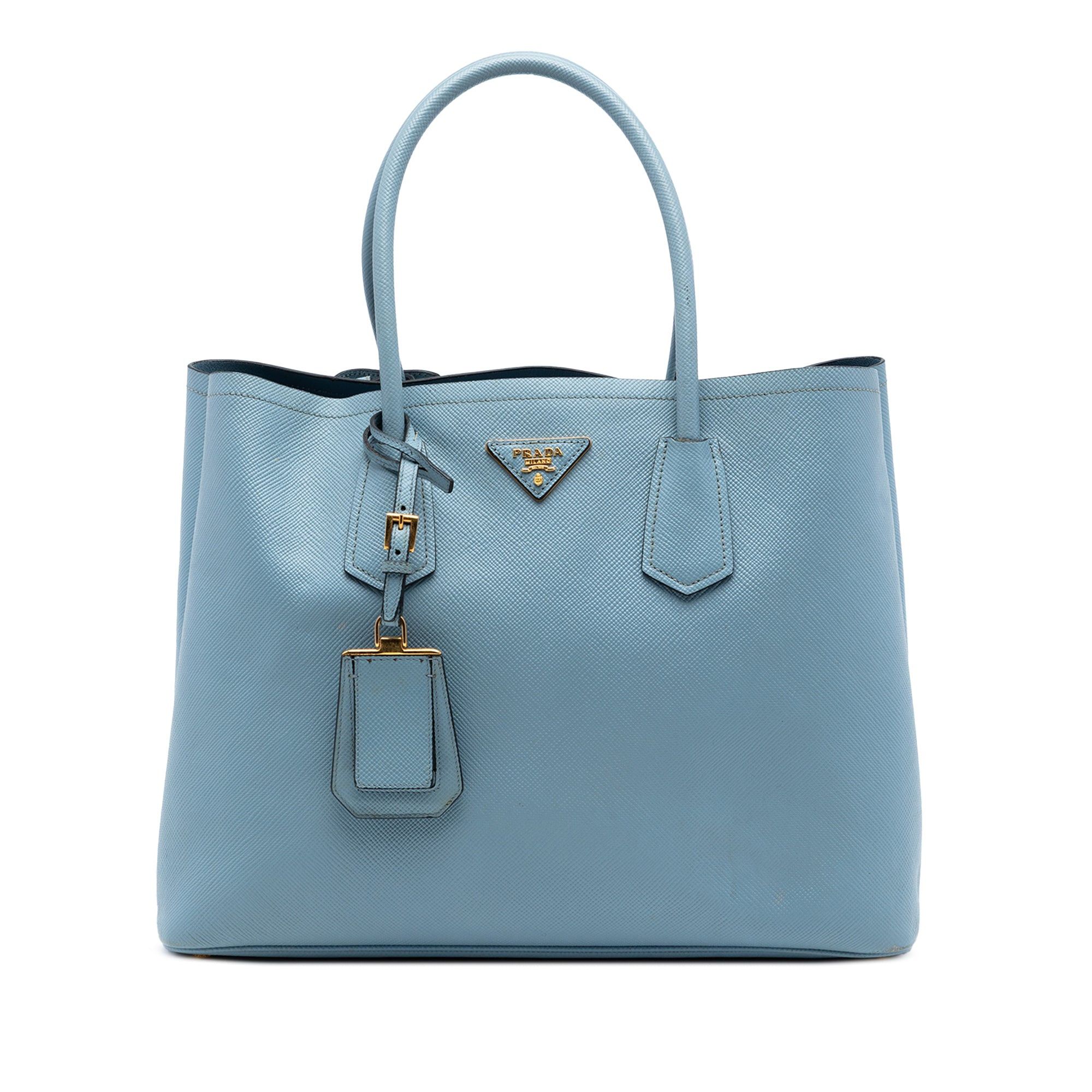Prada Large Saffiano Cuir Double Satchel Size ONE SIZE - 1 Thumbnail