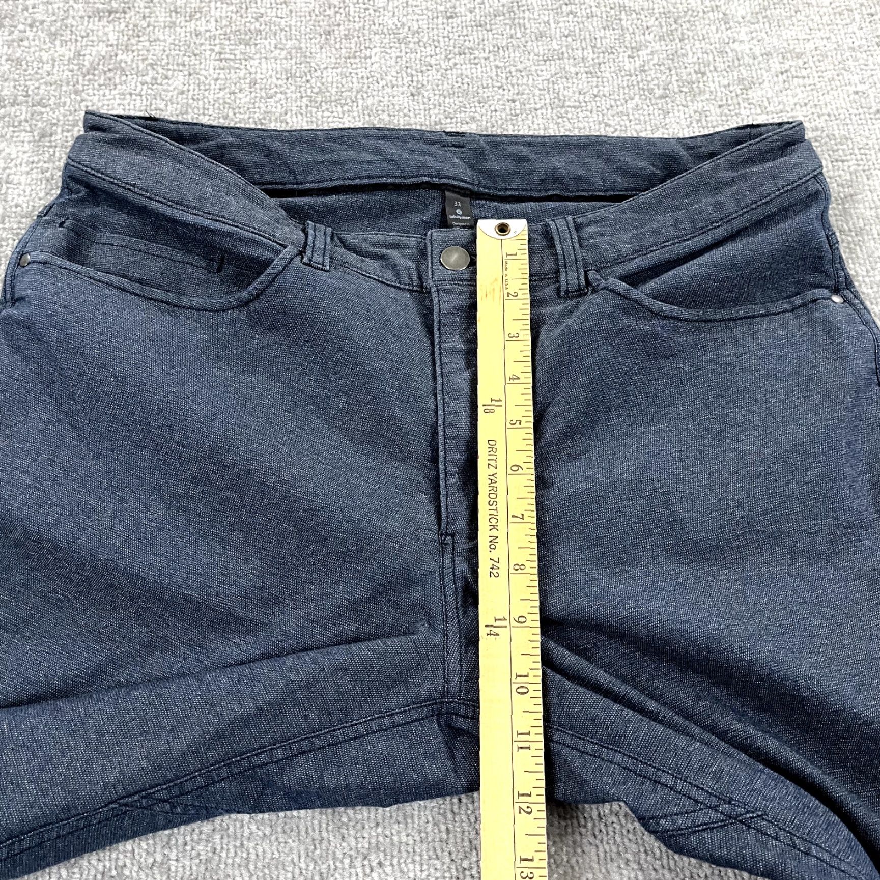 Lululemon LULULEMON Pants Slim Straight Indigo Blue Chino 33x31 Men 33 Slim Composite Cotton Blend 5-Pocket Size US 33 - 7 Thumbnail