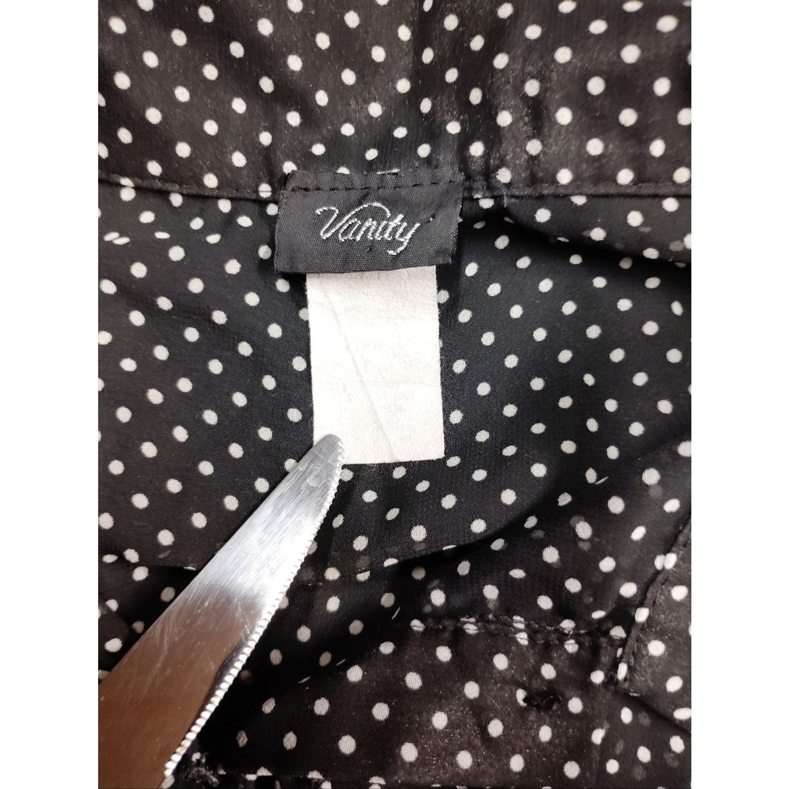 Saint Vanity Vanity Black and White Polka Dot Button-Front Dress Size M / US 6-8 / IT 42-44 - 6 Thumbnail