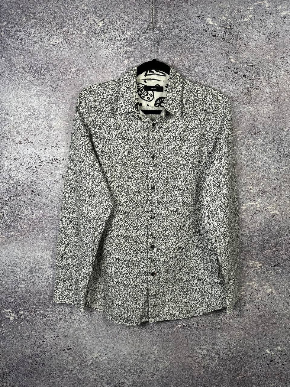 Diesel DIESEL Men's Shirt Black Crazy Pattern Long Sleeve Medium Size US M / EU 48-50 / 2 - 1 Thumbnail