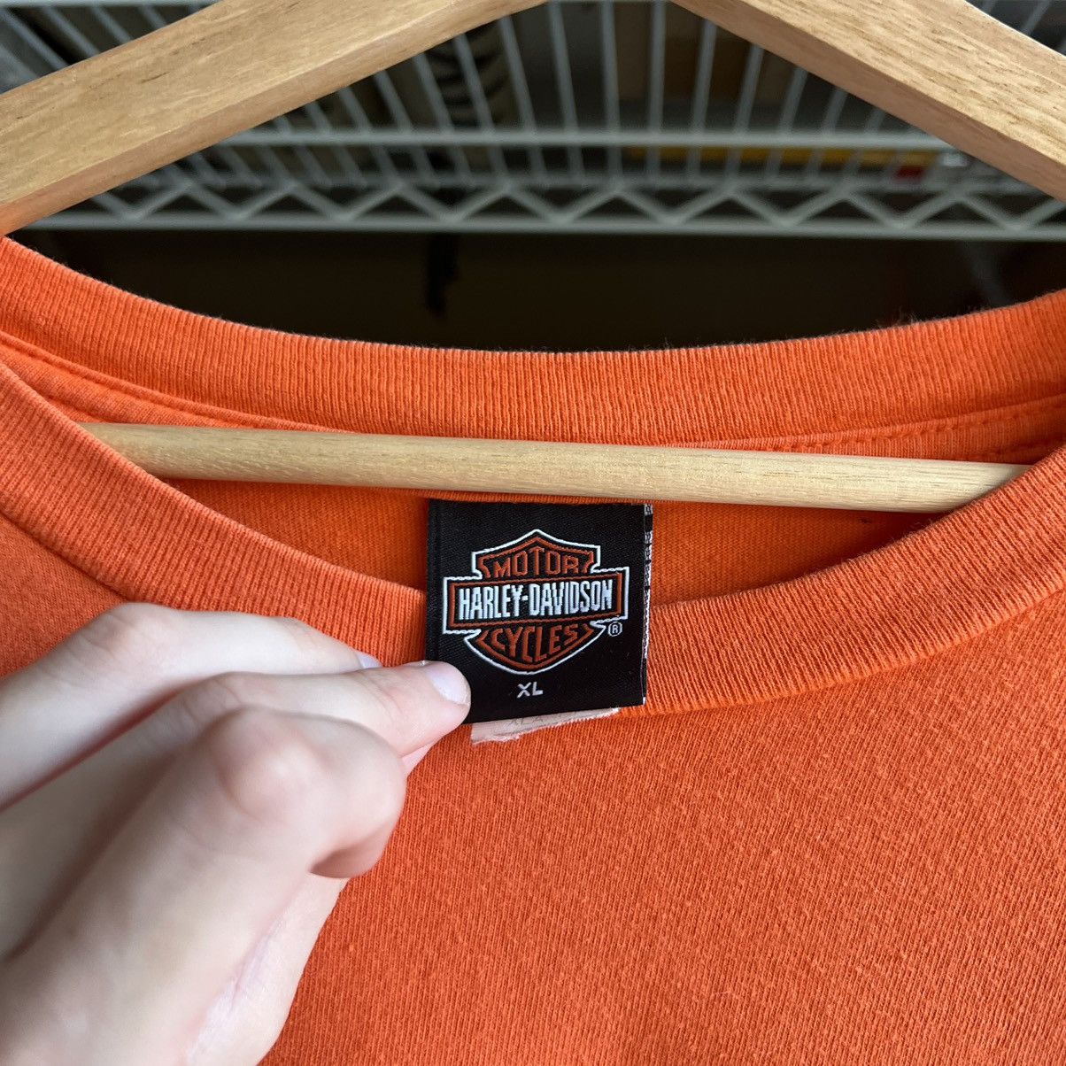 Vintage 2000s orange harley davidson college station tee Size US XL / EU 56 / 4 - 3 Thumbnail