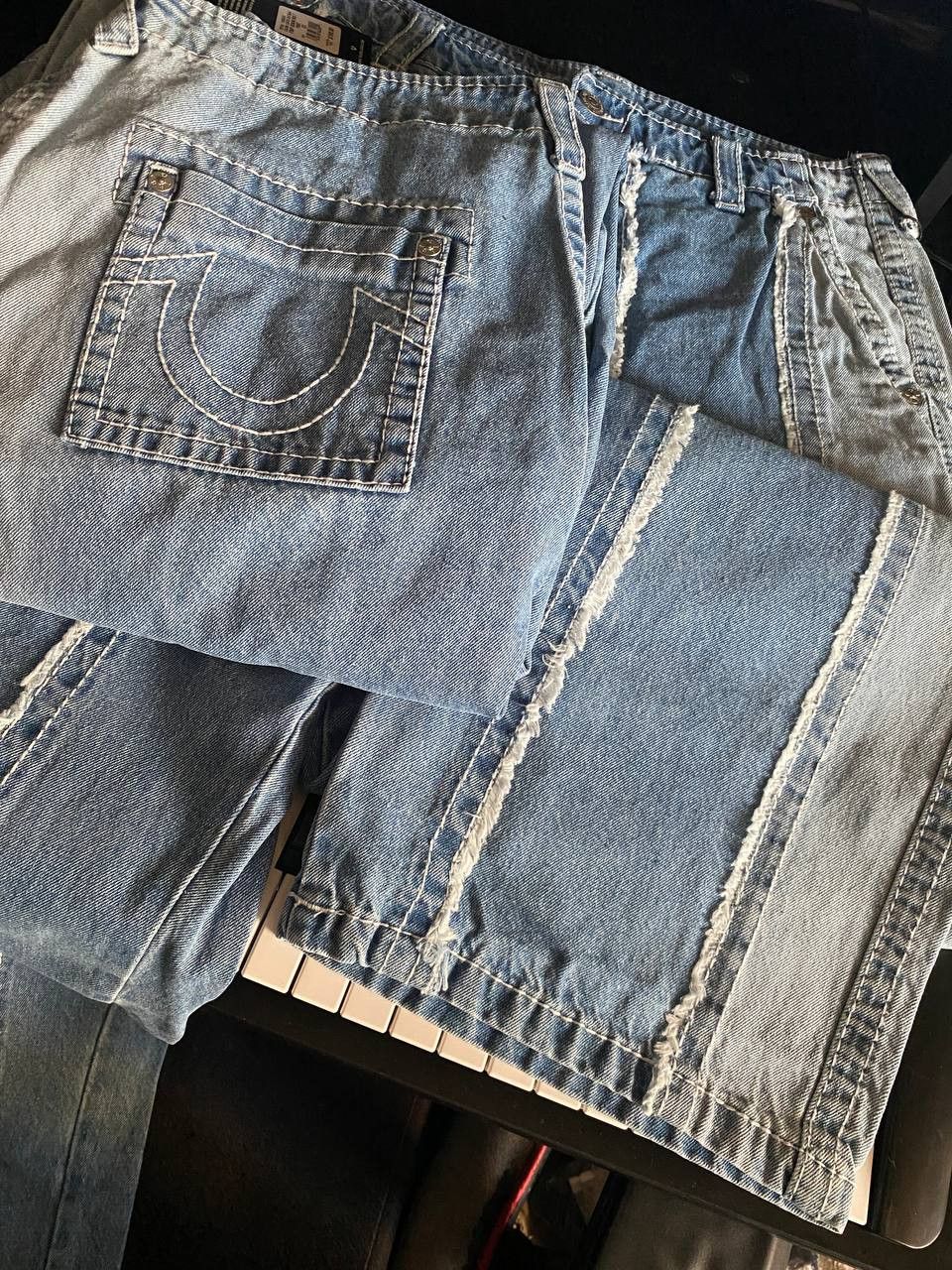 True Religion True Religion Baggy Fray Denim Big TJeans Size US 33 - 9 Thumbnail