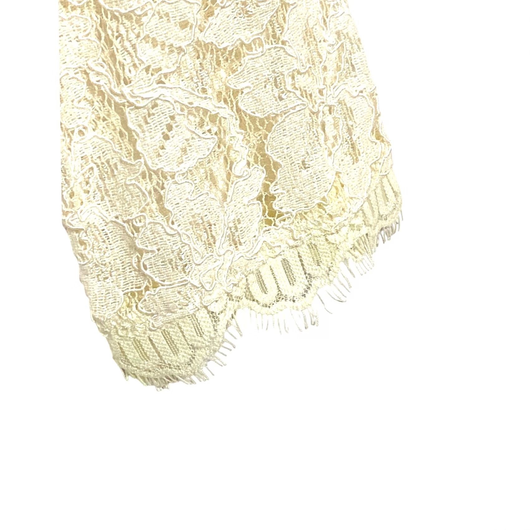 Diane von Furstenberg Diane von Furstenberg Zarita Cream Lace Shift Dress 8 Sheer Elegant Fairy Glam Dress Size M / US 6-8 / IT 42-44 - 4 Thumbnail
