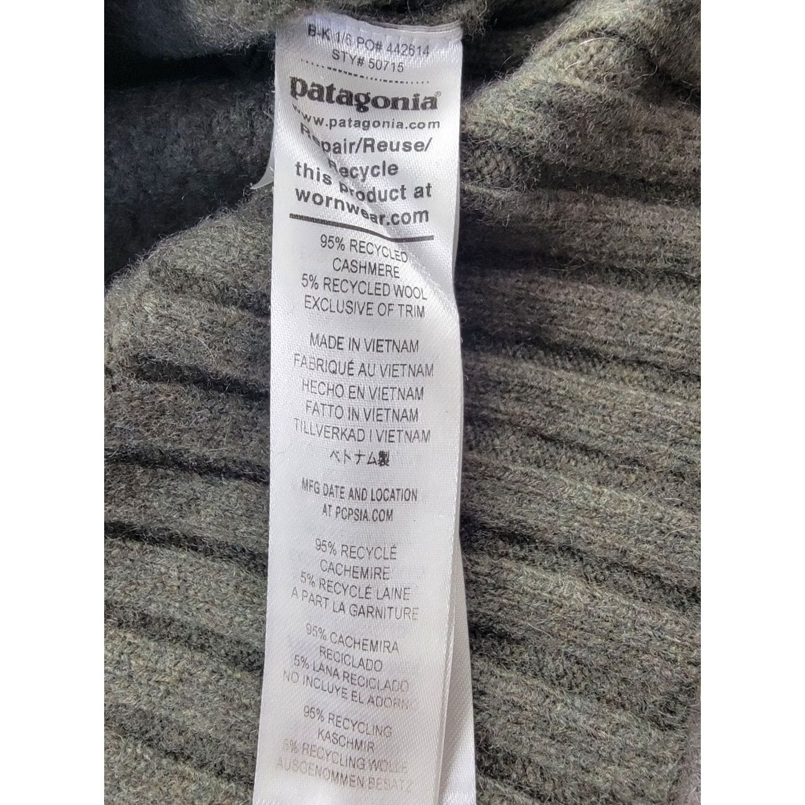 Patagonia Patagonia Sweater Womens Small Green Cashmere Wool Turtleneck Pullover Size S / US 4 / IT 40 - 4 Thumbnail
