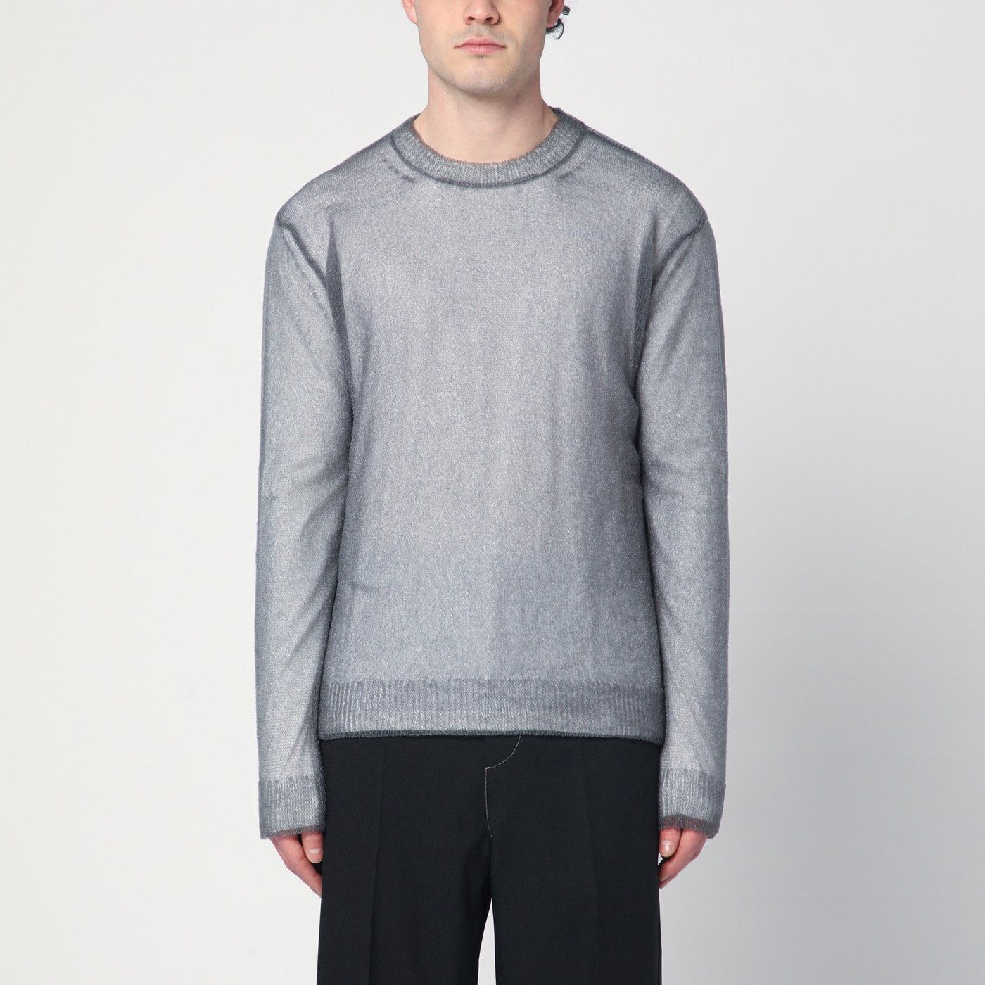 Jil Sander Jil Sander Grey Jumper With Layered Design Size US M / EU 48-50 / 2 - 1 Thumbnail