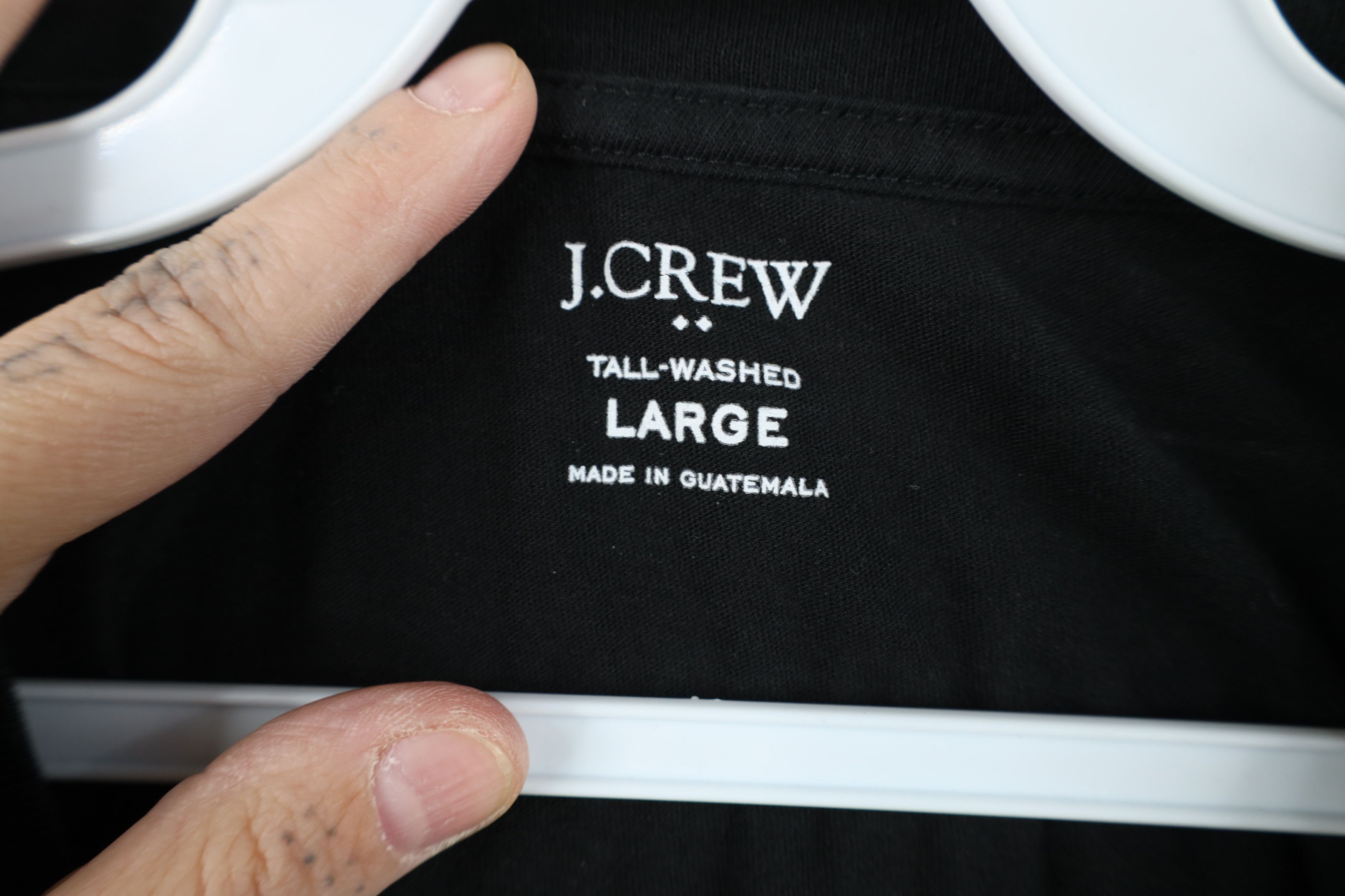 J.Crew J Crew Blank Cotton Knit Short Sleeve V-Neck T-Shirt Black Size US L / EU 52-54 / 3 - 6 Thumbnail
