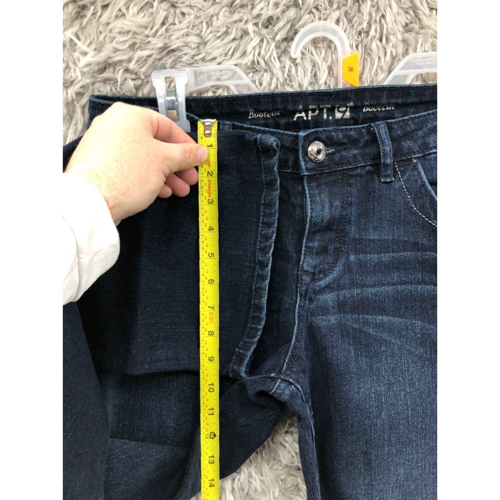 Apt. 9 Apt. 9 Jeans Womens Bootcut Size 6 Dark Wash Blue Denim Mid Rise 31 In Inseam Belt Loops 5-Pocket Size 28" / US 6 / IT 42 - 4 Thumbnail