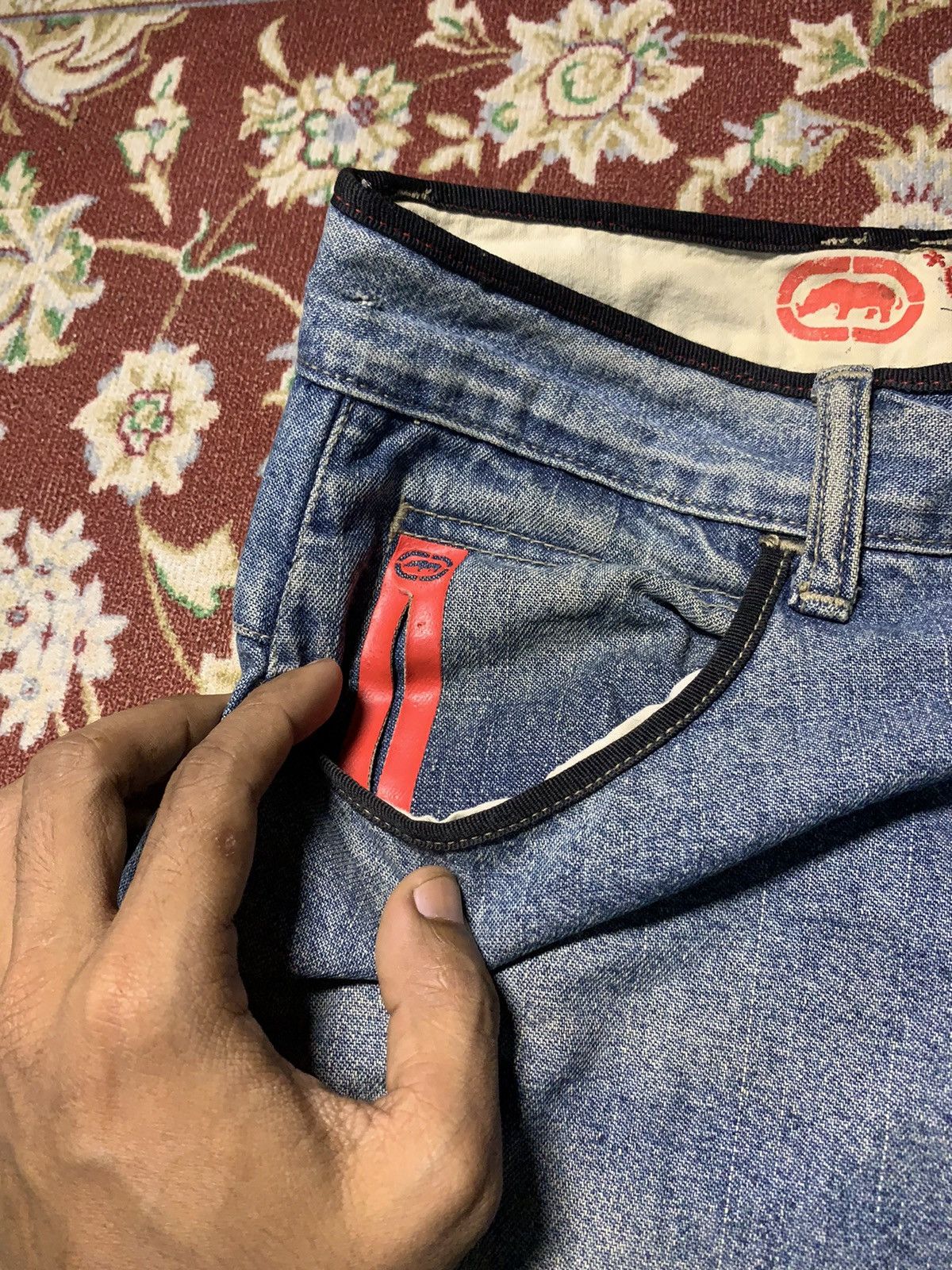Ecko Unltd. 🔥BAGGY🔥ECKO CARPENTER BAGGY DENIM PANT VERY WORN Size US 30 / EU 46 - 9 Thumbnail