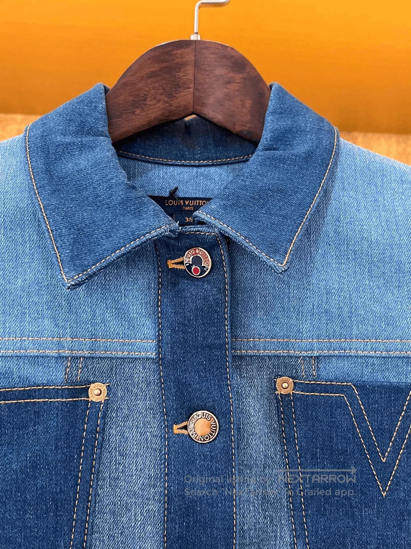 Louis Vuitton LV Color-Block Denim Jacket. Size XS / US 0-2 / IT 36-38 - 3 Thumbnail
