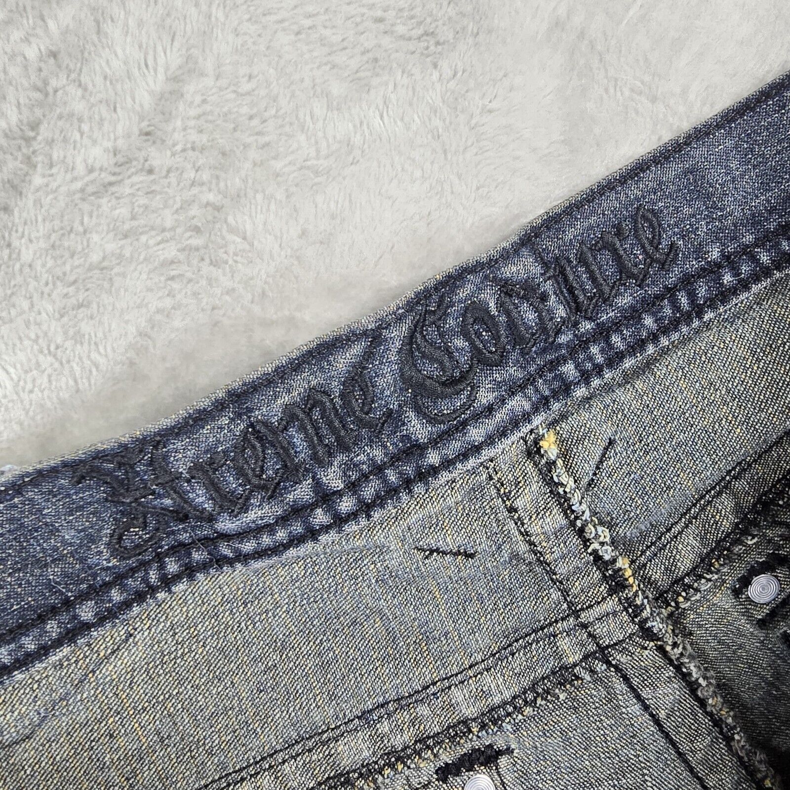 Other Y2K Xtreme Couture Distressed Blue Jean Shorts Sz 32 Baggy Size US 32 / EU 48 - 7 Thumbnail