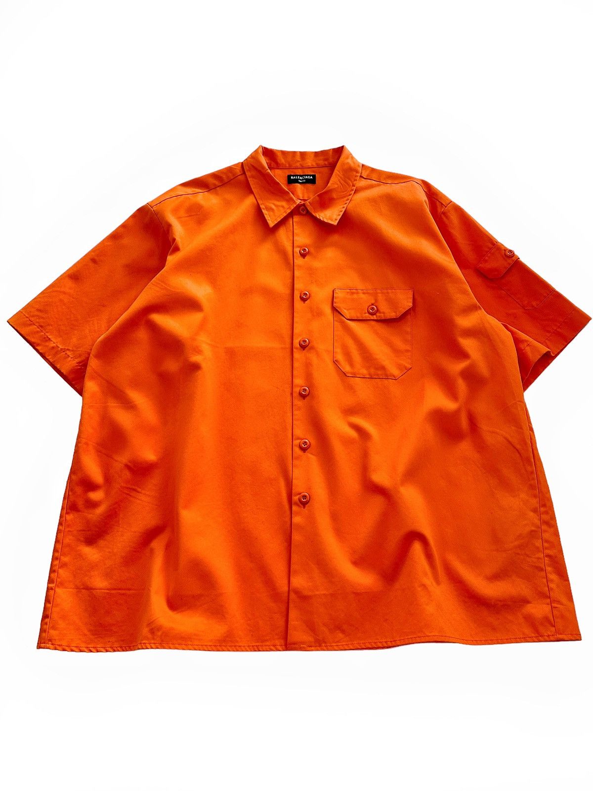 Sz2 Oversized Heavy Orange Cargo Shirt