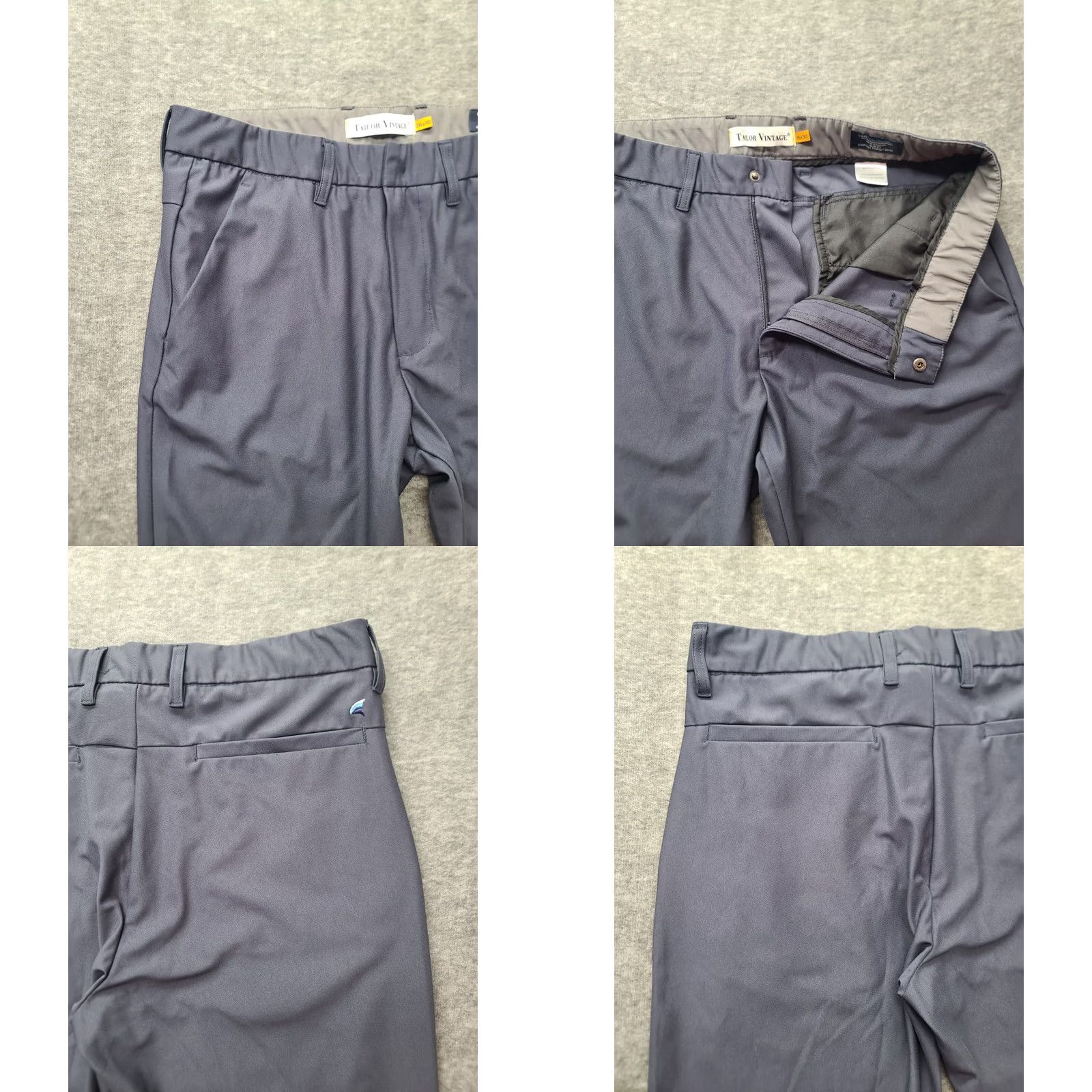 Vintage Tailor Vintage Pants Mens 36x30 Chino Slim Straight Leg Stretch Beige Cotton Nylon Spandex Size US 36 / EU 52 - 8 Thumbnail