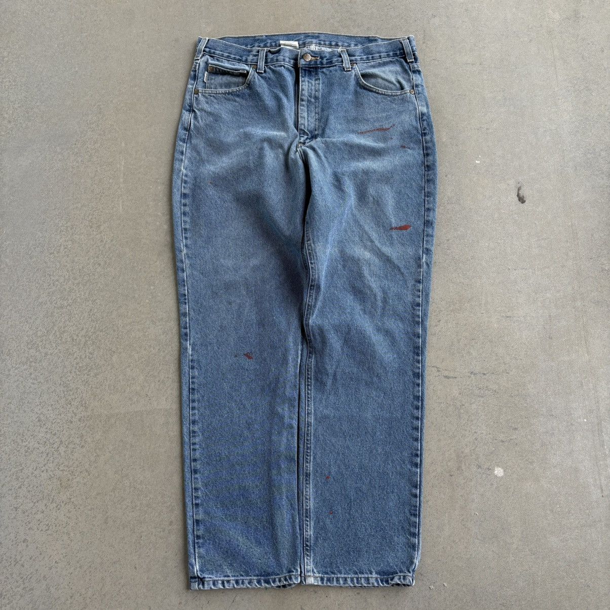 Carhartt Vintage CRAZY Carhartt Baggy Workwear Denim Jeans 38x32 Blue Size US 38 / EU 54 - 2 Thumbnail